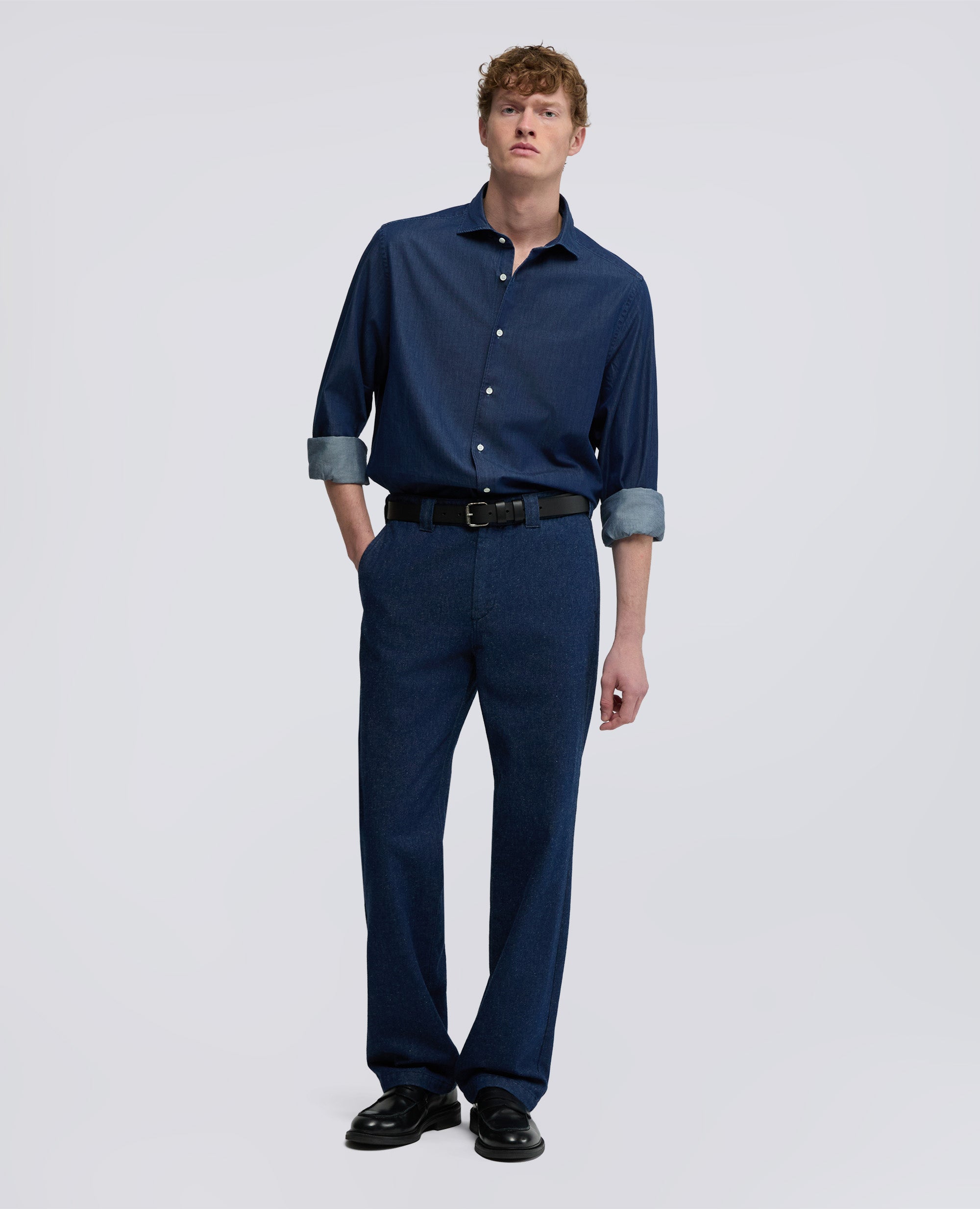 CAMICIA VIC-DENIM MEDIO-MEDIUM DENIM-DENIM MEDIO-MITTLERER DENIM-DENIM MOYEN
