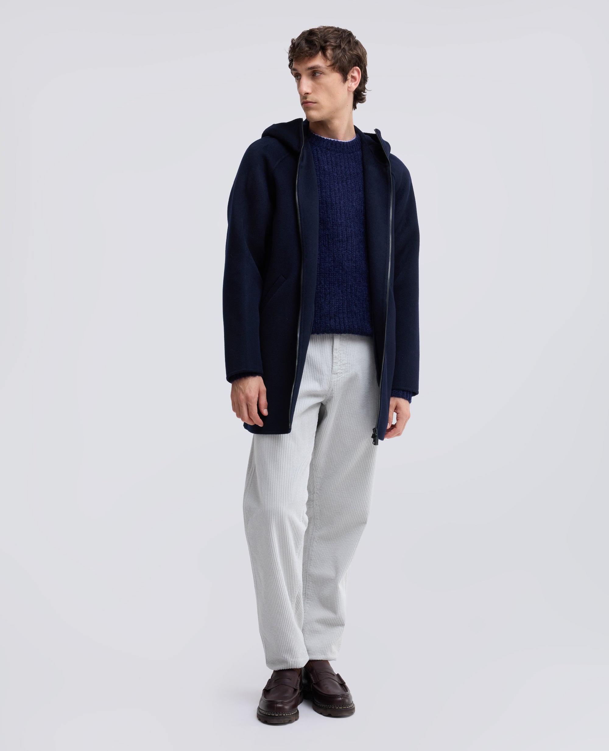 VESTE EN LAINE SUPER DOPPEL - BLU - ASPESI