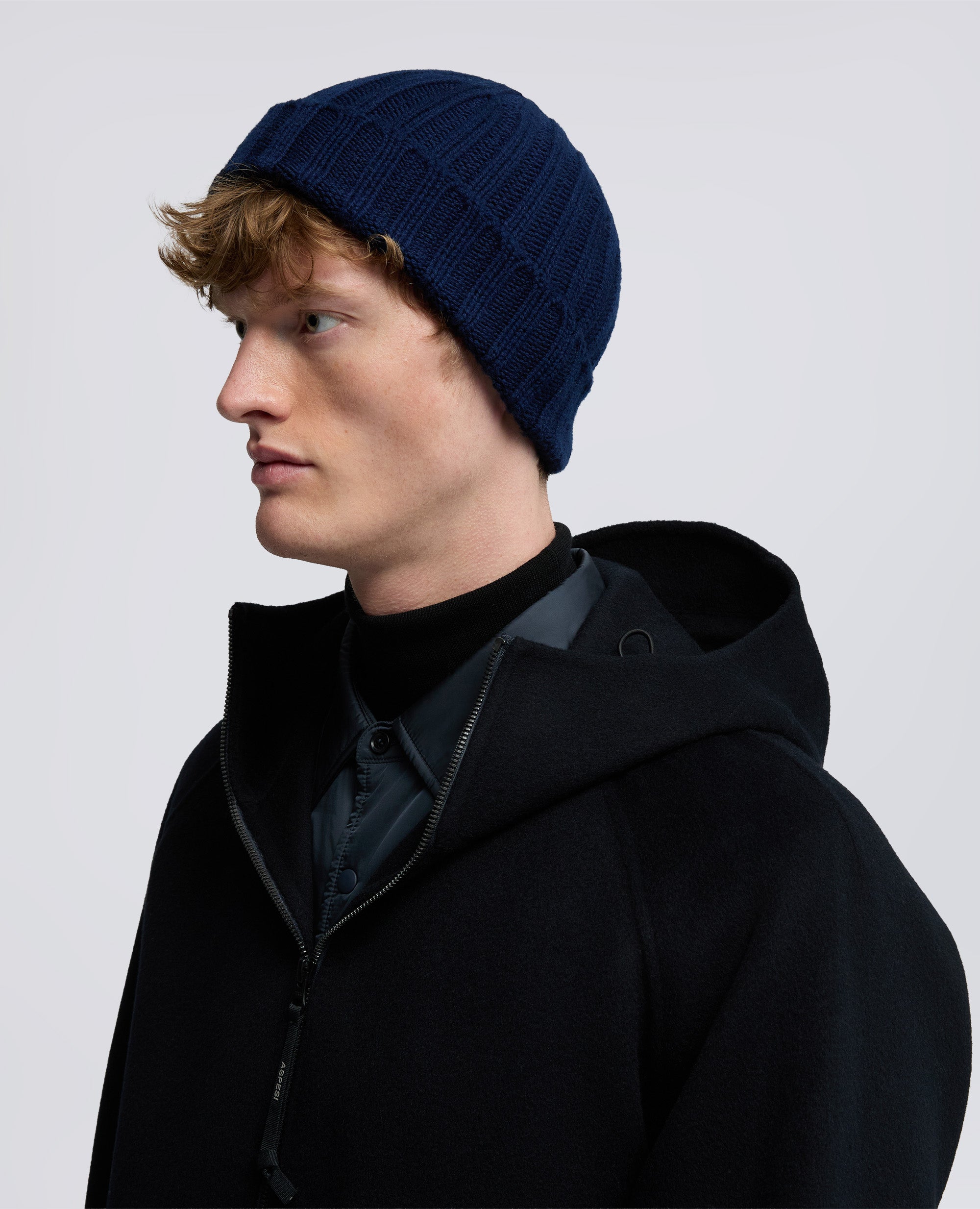 BERRETTO IN LANA A COSTE-BLU BLACK-BLACK NAVY-BLU BLACK-BLU BLACK-BLU BLACK