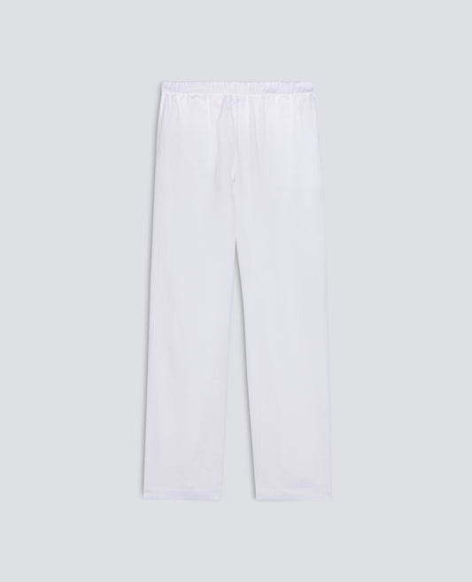 PANTALONE IN LINO-BIANCO-WHITE-BLANCO-WEISS-BLANC