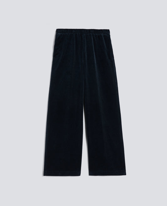 PANTALONE AMPIO IN VELLUTO A COSTE-NAVY-NAVY-AZUL MARINO-NAVY-NAVY