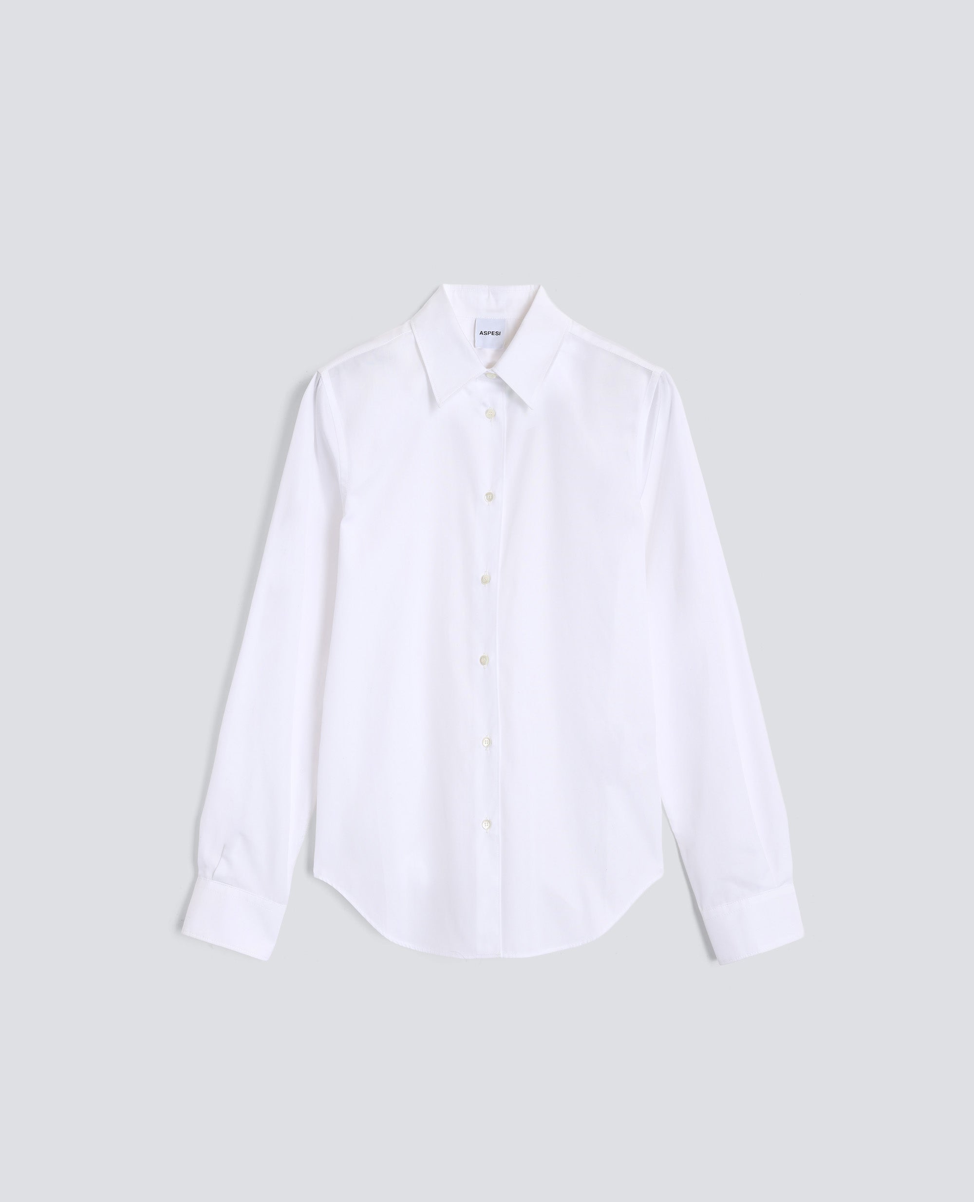 CAMICIA IN POPELINE DI COTONE-BIANCO-WHITE-BLANCO-WEISS-BLANC