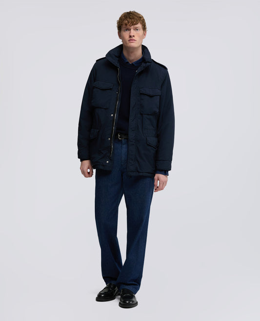 FIELD JACKET NEW CAMP IN NYLON TINTO CAPO-NAVY-NAVY-AZUL MARINO-NAVY-NAVY