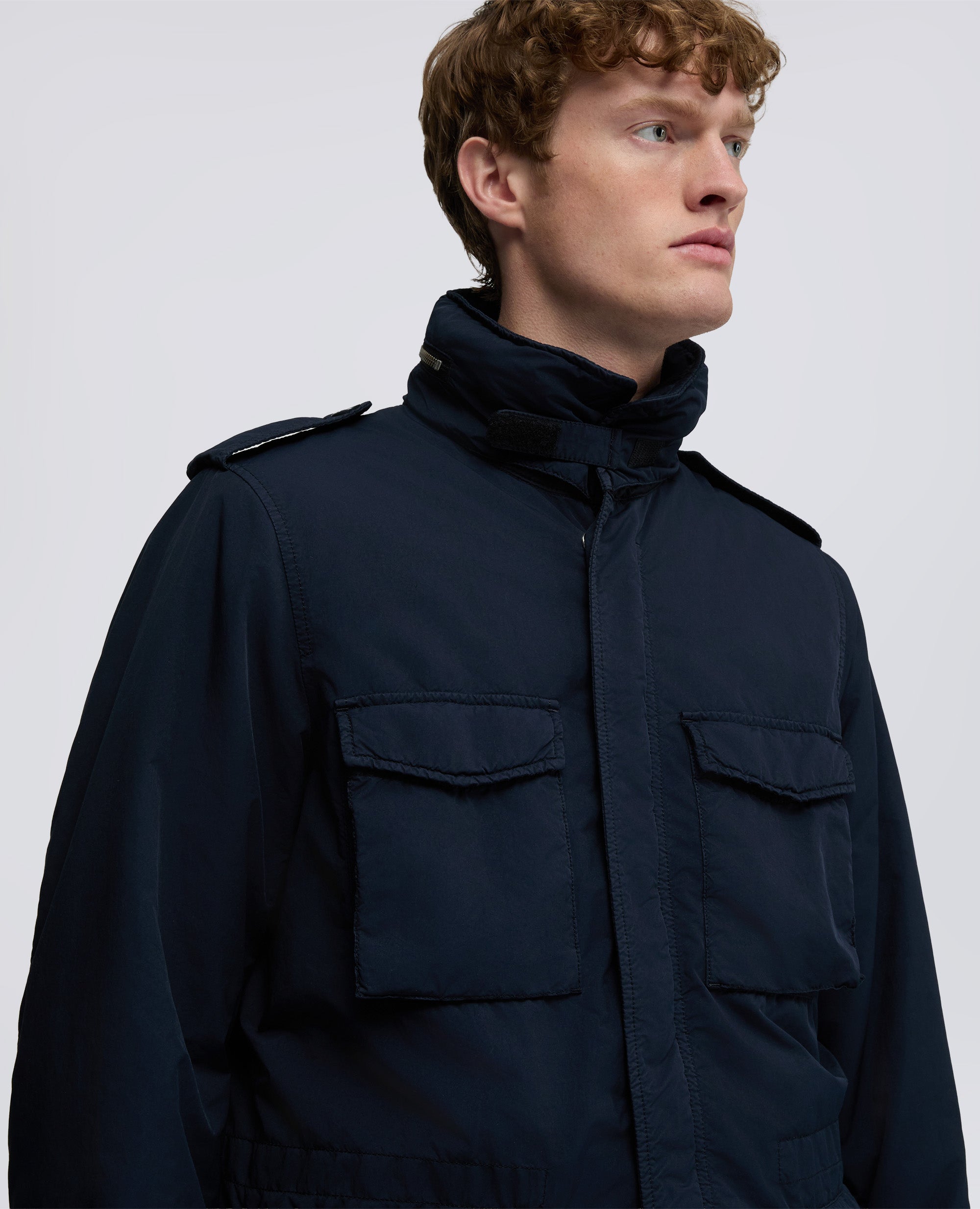 FIELD JACKET NEW CAMP IN NYLON TINTO CAPO-NAVY-NAVY-AZUL MARINO-NAVY-NAVY