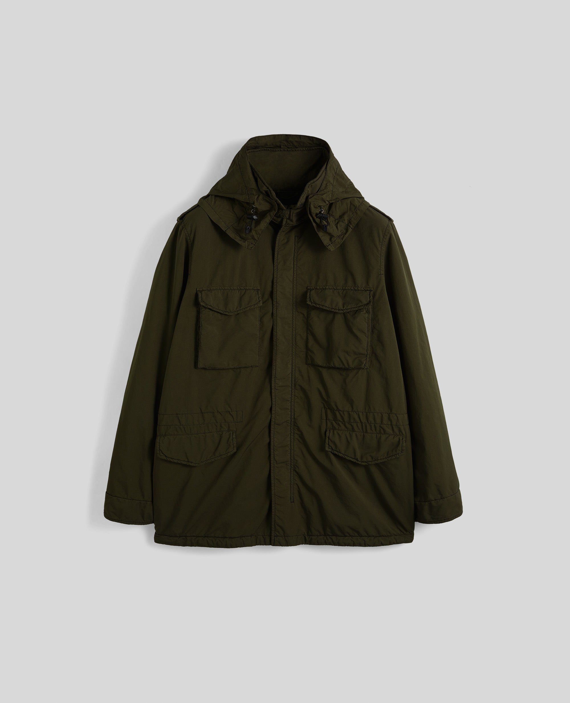 FIELD JACKET NEW CAMP IN NYLON TINTO CAPO-MILITARE-MILITARY-MILITAR-MILITAR-MILITAIRE