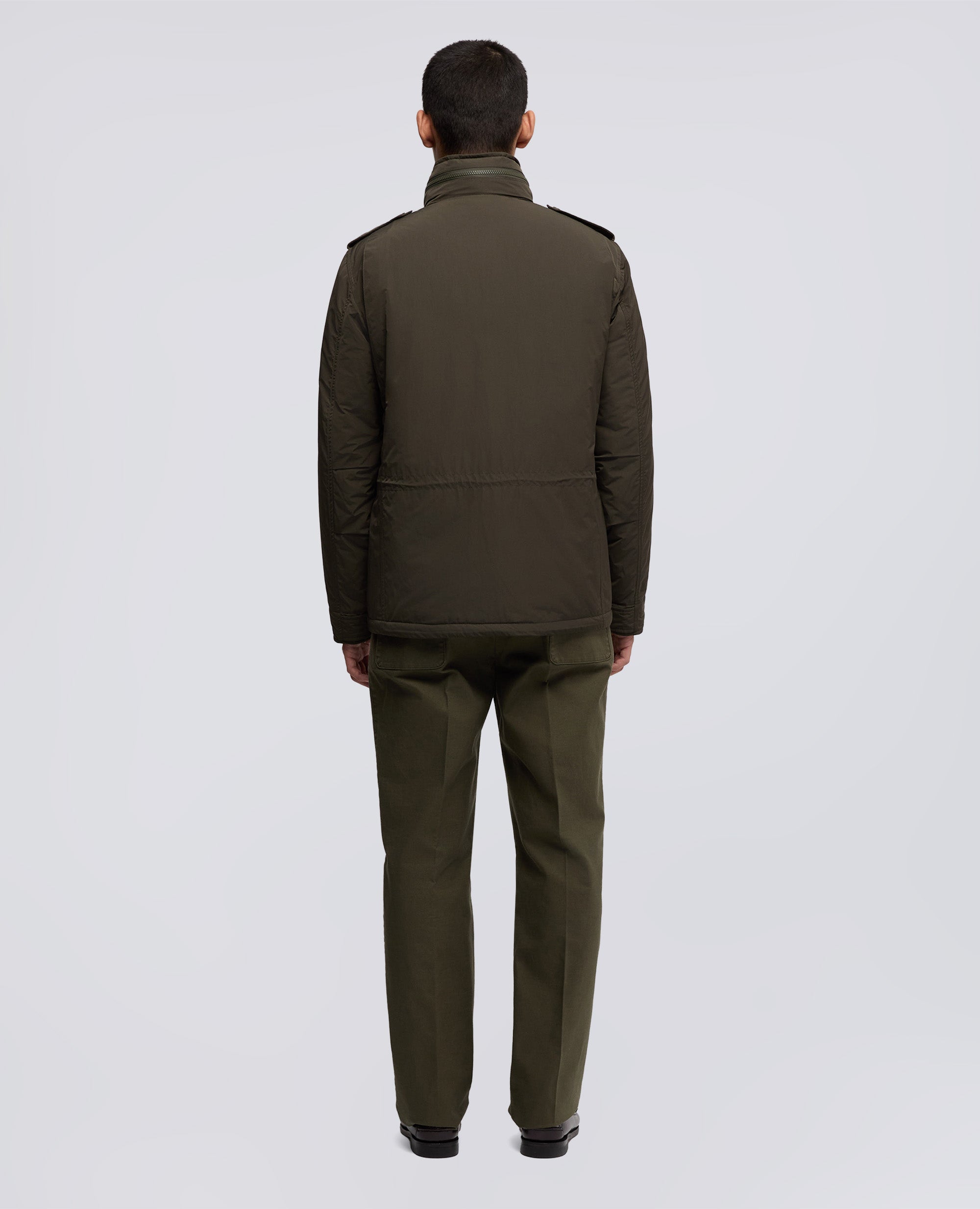 FIELD JACKET MINI FIELD VENTO IN NYLON-MILITARE-MILITARY-MILITAR-MILITAR-MILITAIRE