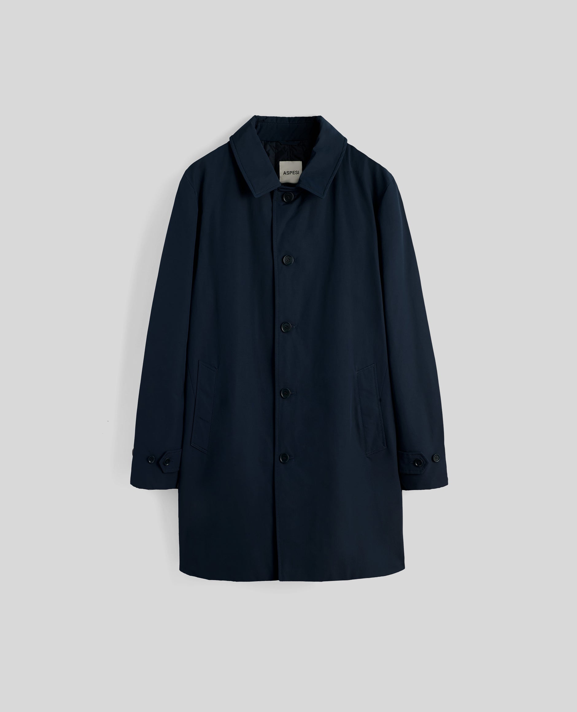 ジャケット・アウター ASPESI Sheridan Navy Nylon Trench Coat ジャケット・アウター ASPESI Sheridan Navy Nylon Trench Coat