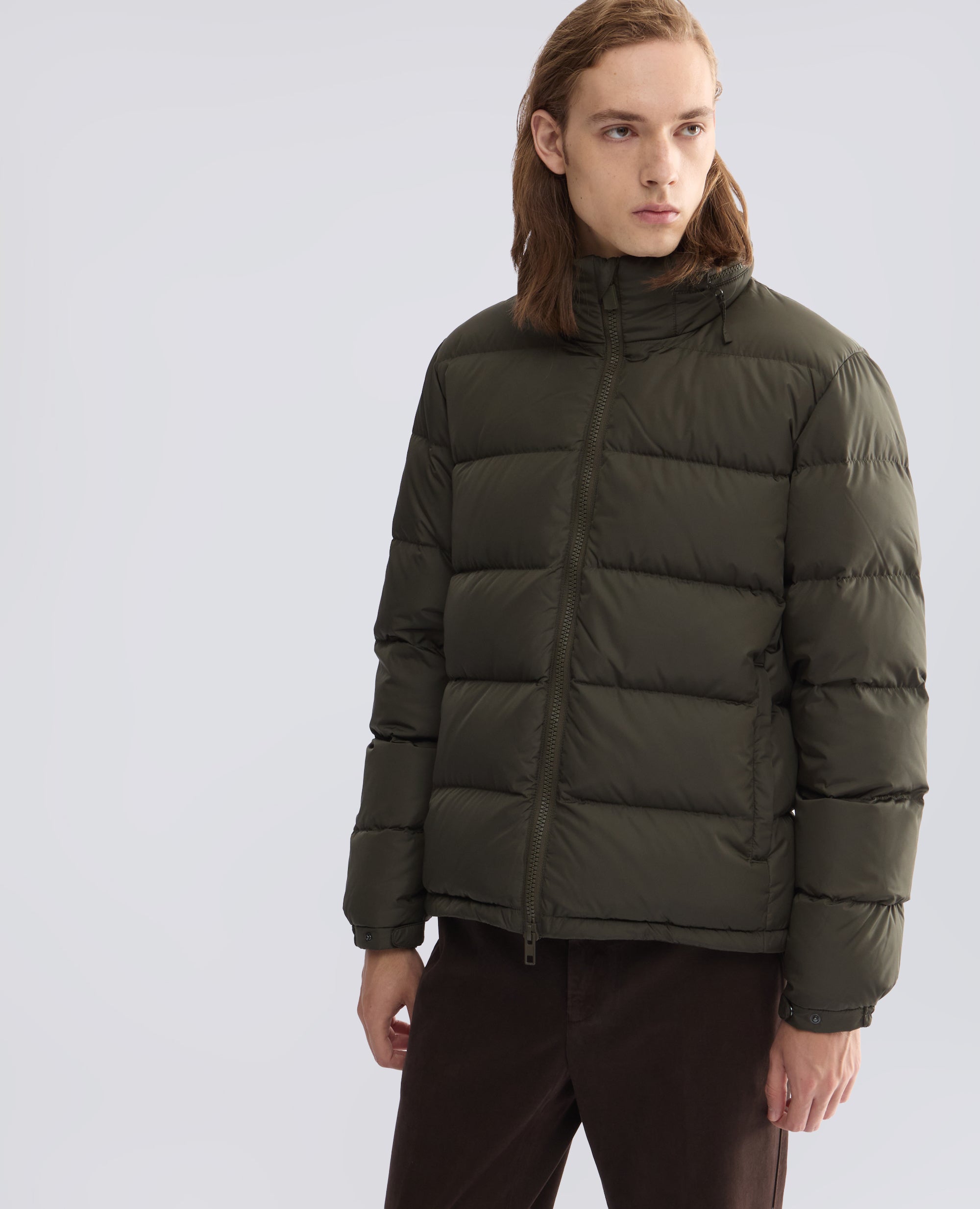 PIUMINO POCOELASTICO RE IN NYLON - VERDE - ASPESI