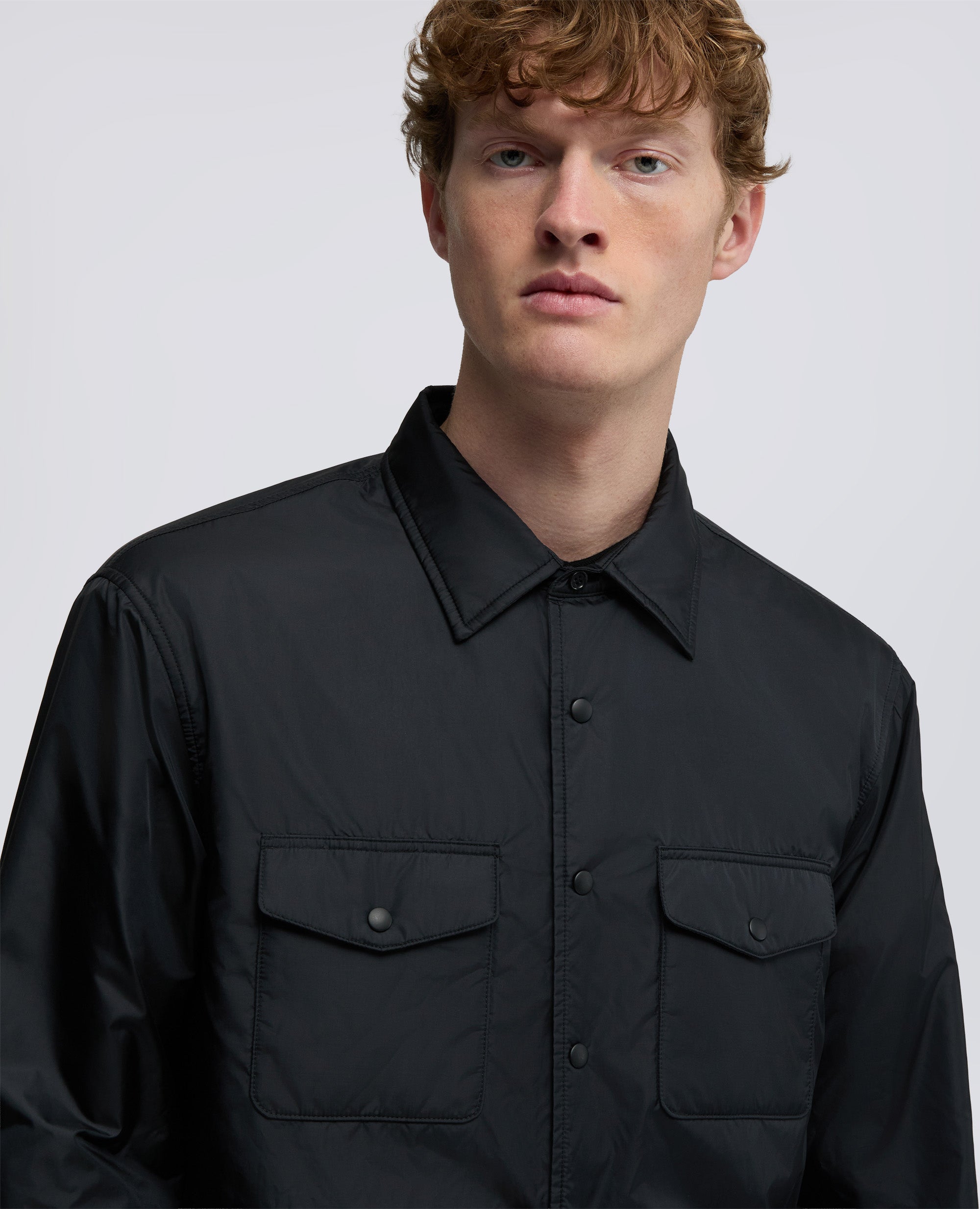 CAMICIA 13 PIU IN NYLON-NERO-BLACK-NEGRO-SCHWARZ-NOIR