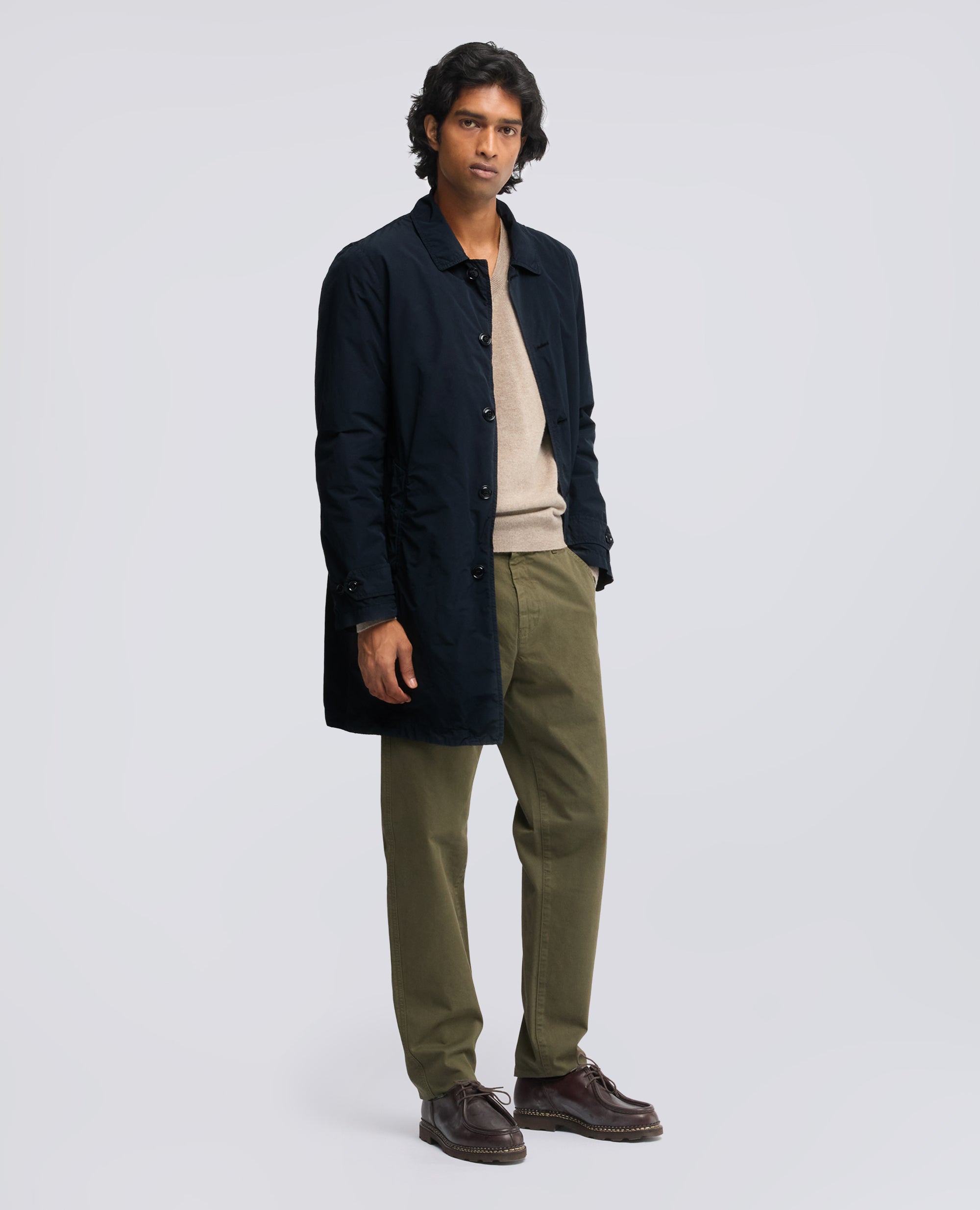 WASSERDICHTE KOMPAKTE POLYESTER-UND NYLON-HULLE - NAVY - ASPESI