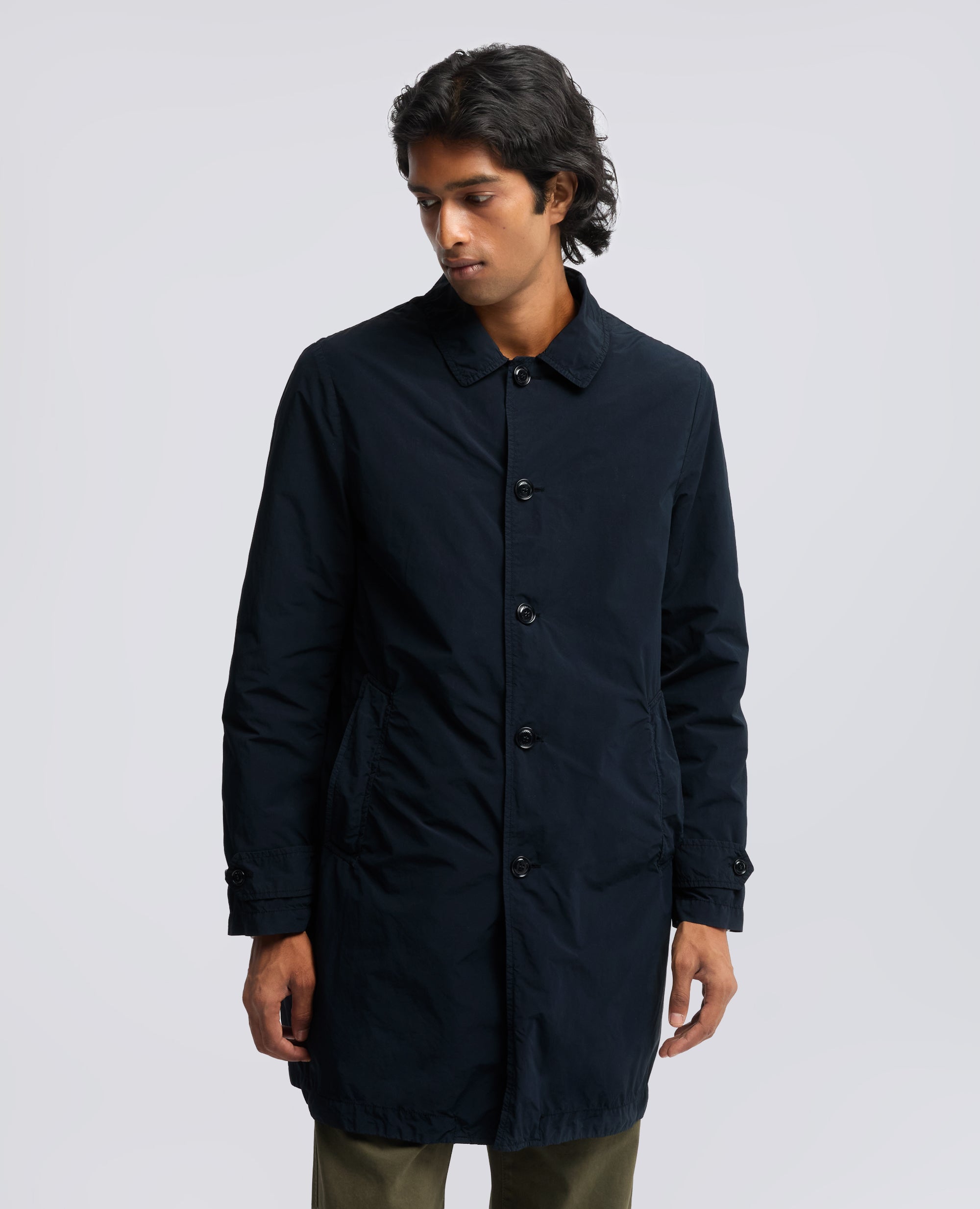 WASSERDICHTE KOMPAKTE POLYESTER-UND NYLON-HULLE - NAVY - ASPESI