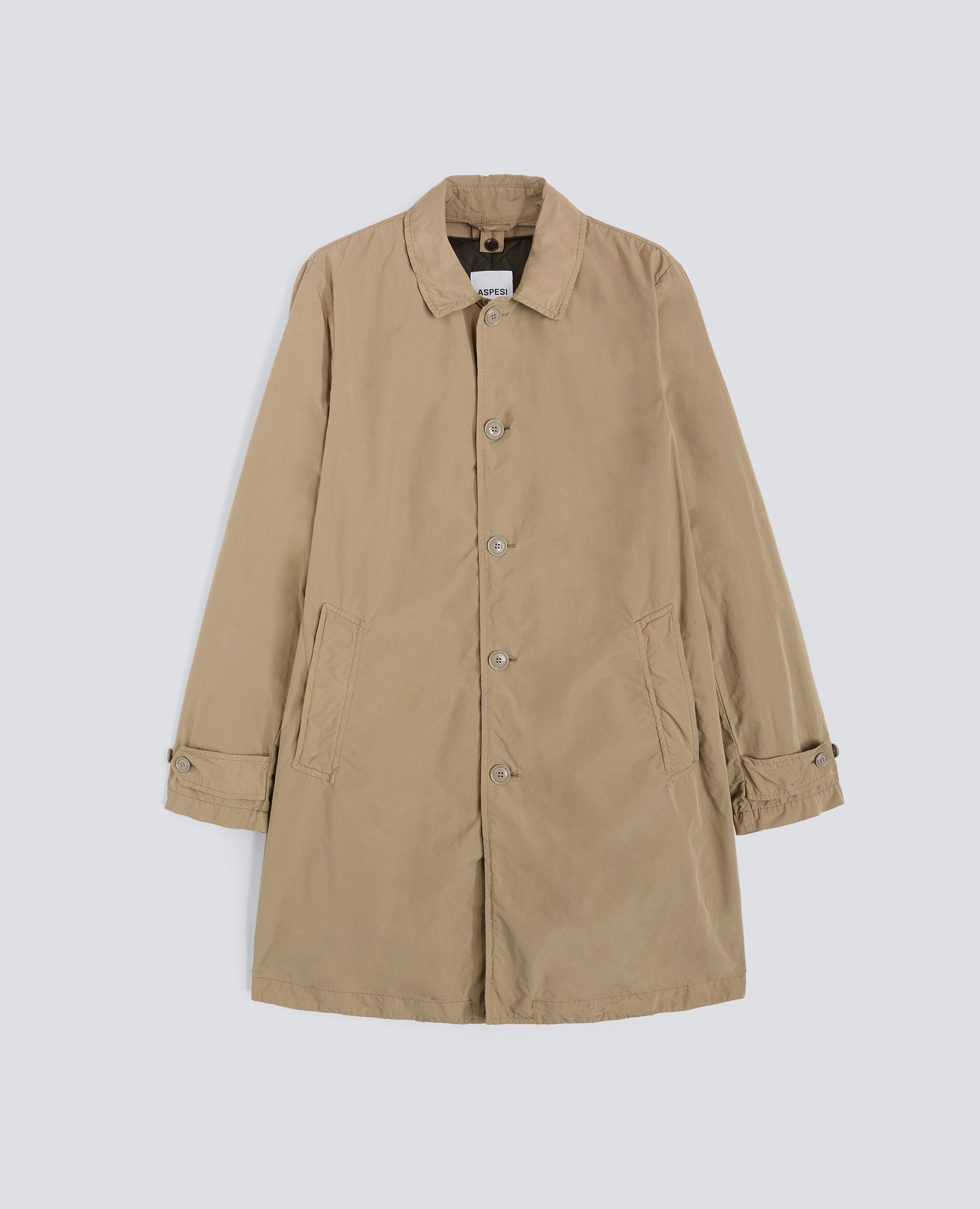IMPERMEABILE IN POLIESTERE E NYLON COMPATTO-BEIGE-BEIGE-BEIS-BEIGE-BEIGE