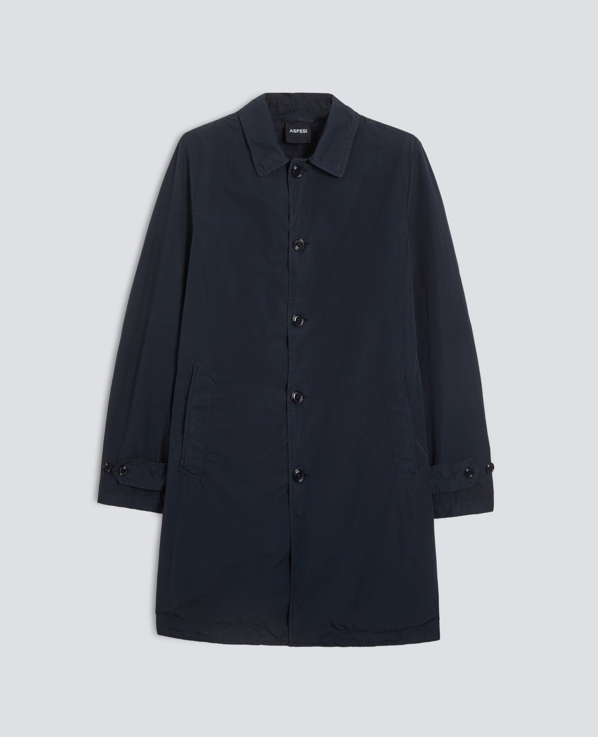 IMPERMEABILE IN POLIESTERE E NYLON COMPATTO-NAVY-NAVY-AZUL MARINO-NAVY-NAVY