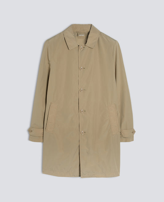 IMPERMEABILE IN POLIESTERE E NYLON COMPATTO-BEIGE-BEIGE-BEIS-BEIGE-BEIGE