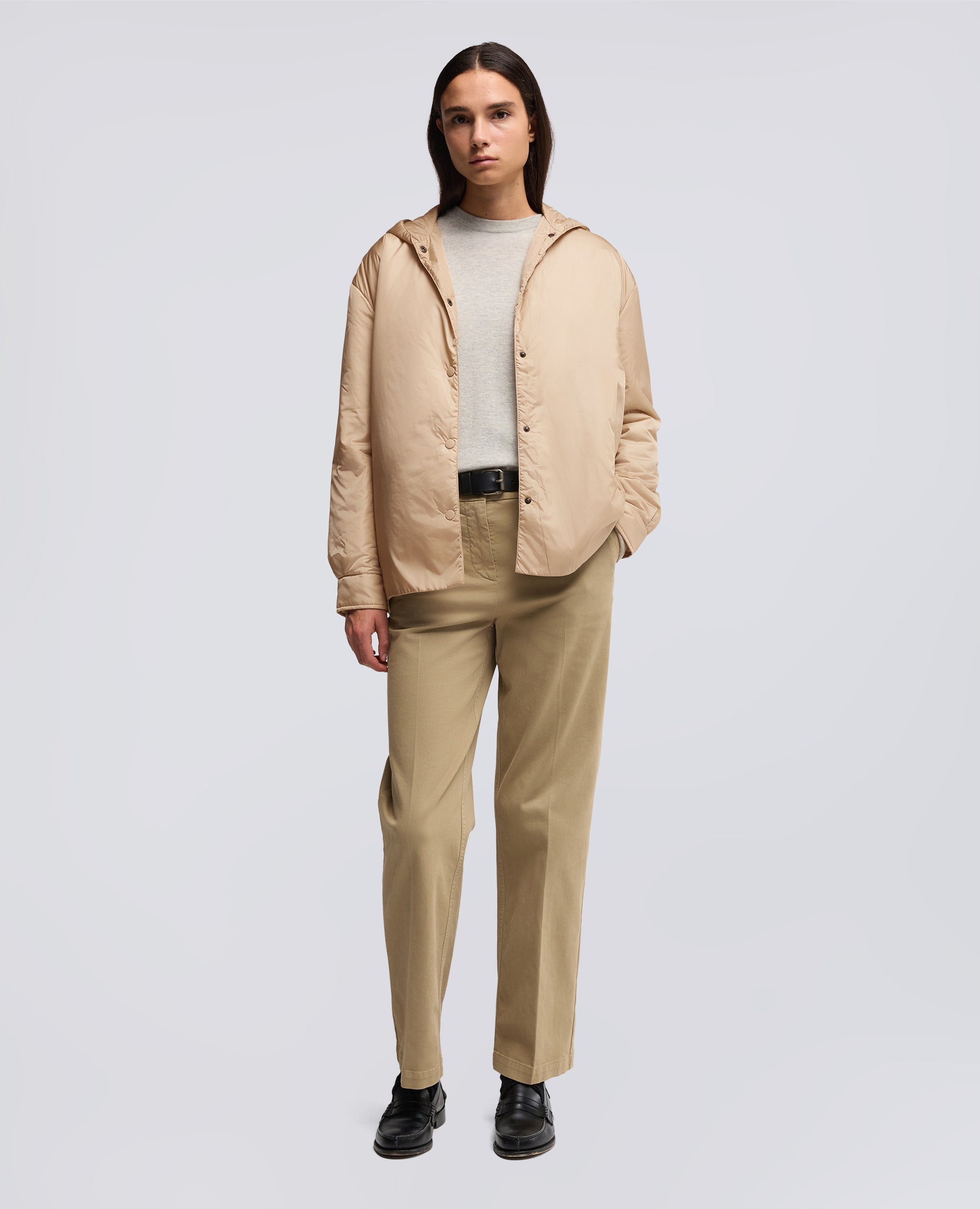 GIUBBOTTO BETH CON CAPPUCCIO-BEIGE-BEIGE-BEIS-BEIGE-BEIGE