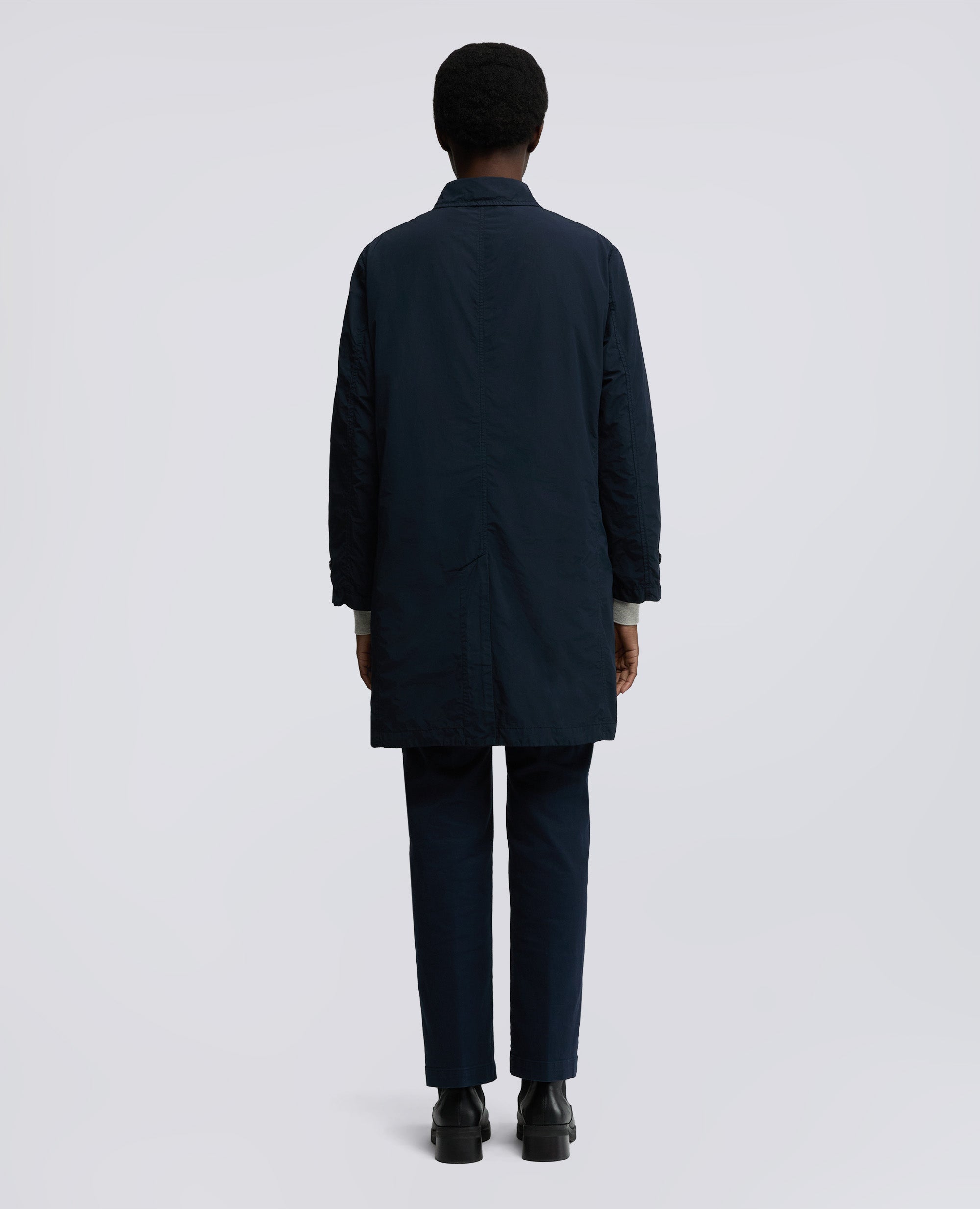 IMPERMEABILE IN POLIESTERE E NYLON COMPATTO-NAVY-NAVY-AZUL MARINO-NAVY-NAVY