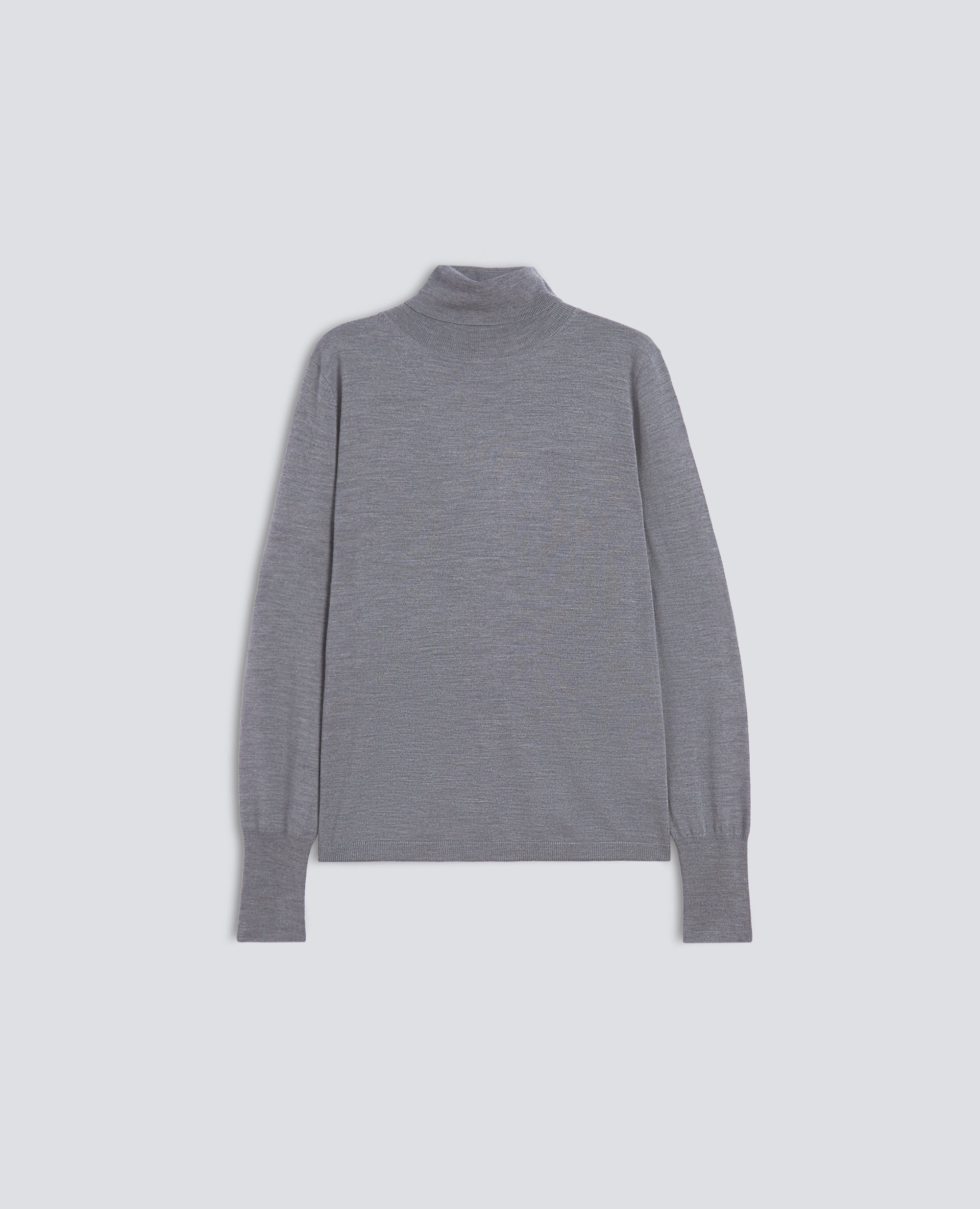 WOLL-ROLLKRAGENPULLOVER - GRAU - ASPESI