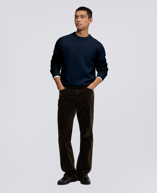 MAGLIA GIROCOLLO IN MISTO LANA - NAVY