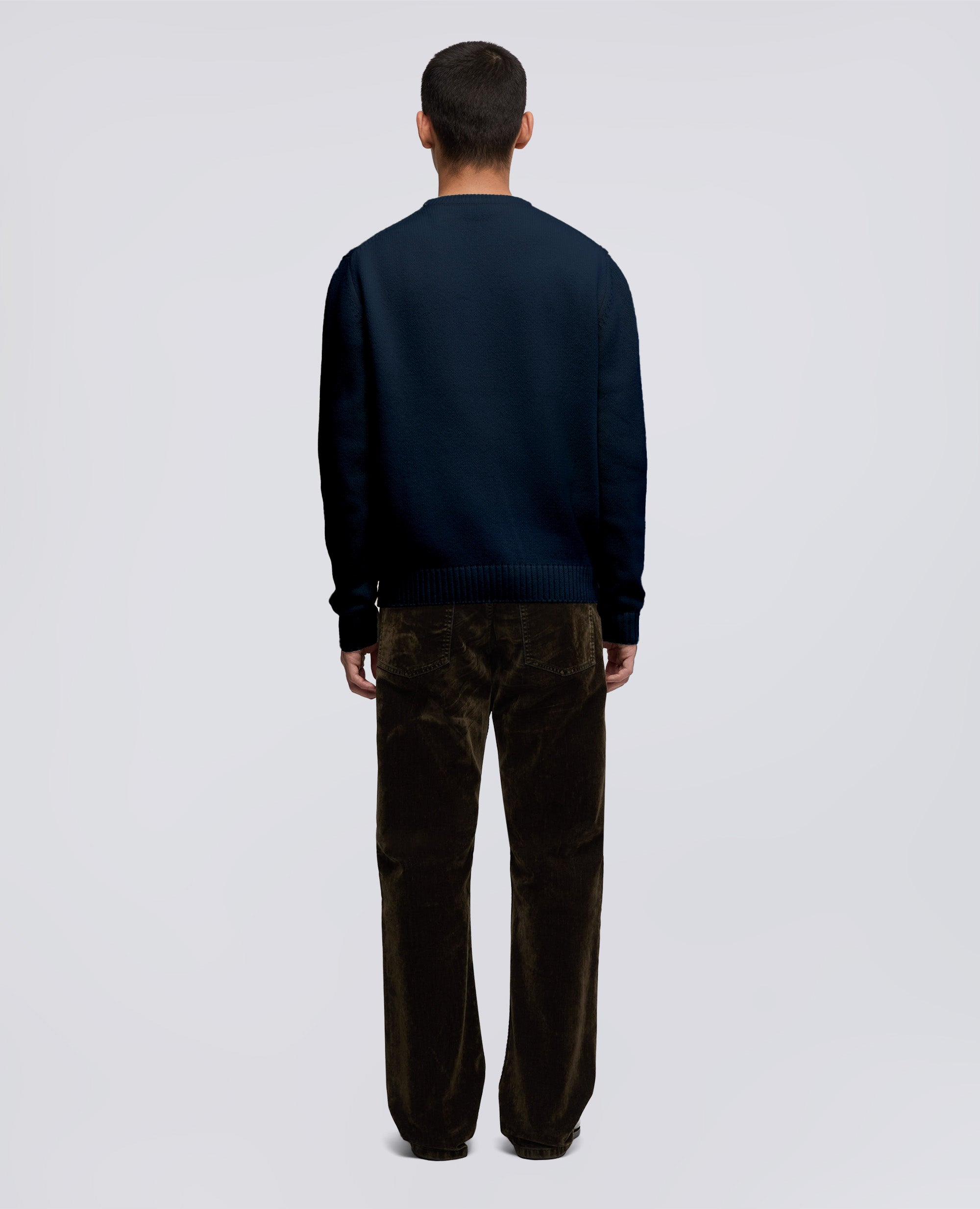 MAGLIA GIROCOLLO IN MISTO LANA-NAVY-NAVY-AZUL MARINO-NAVY-NAVY