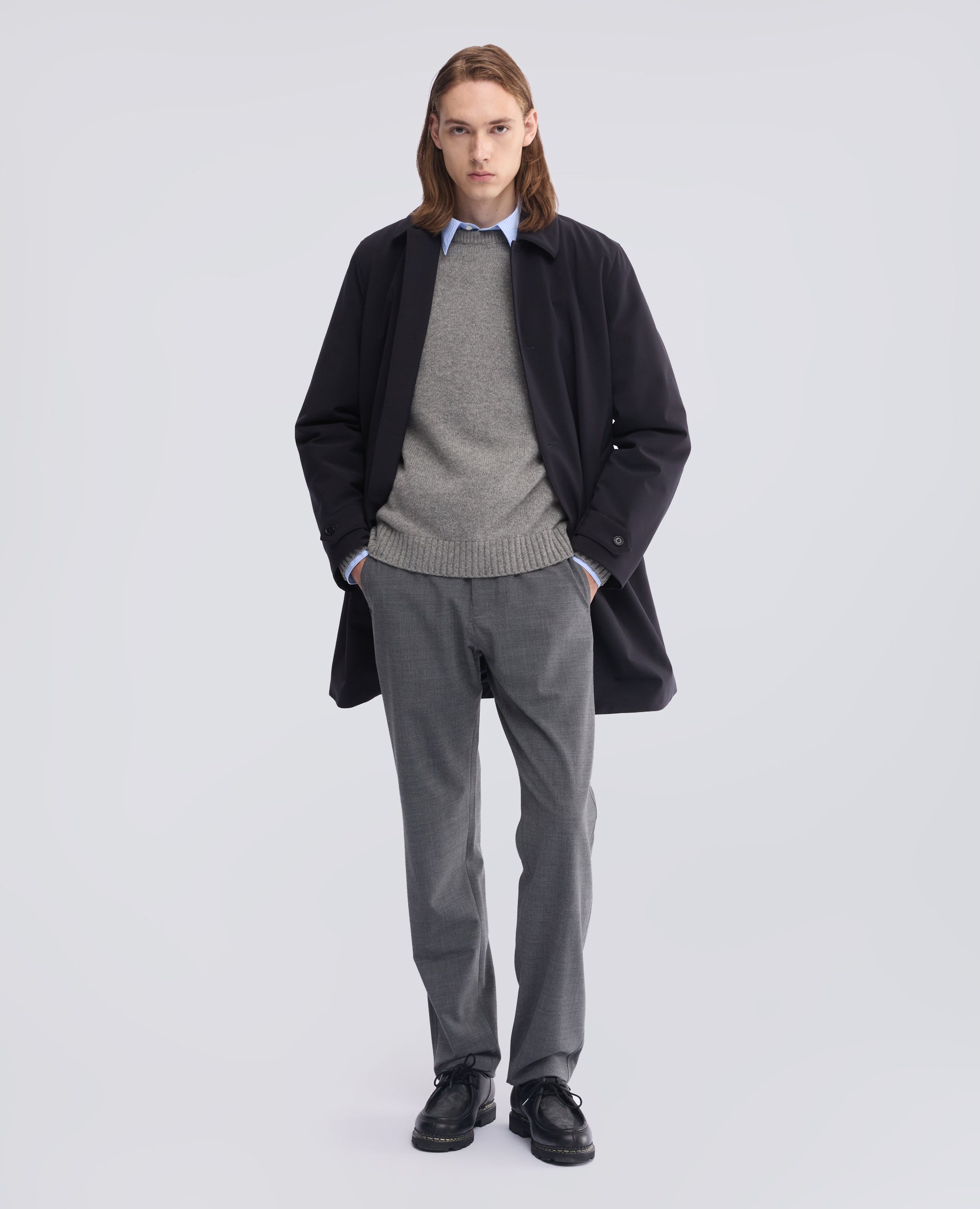 MAGLIA GIROCOLLO IN MISTO LANA - GRIGIO - ASPESI
