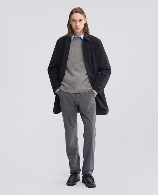 CREWNECK SWEATER IN WOOL BLEND - GREY - ASPESI