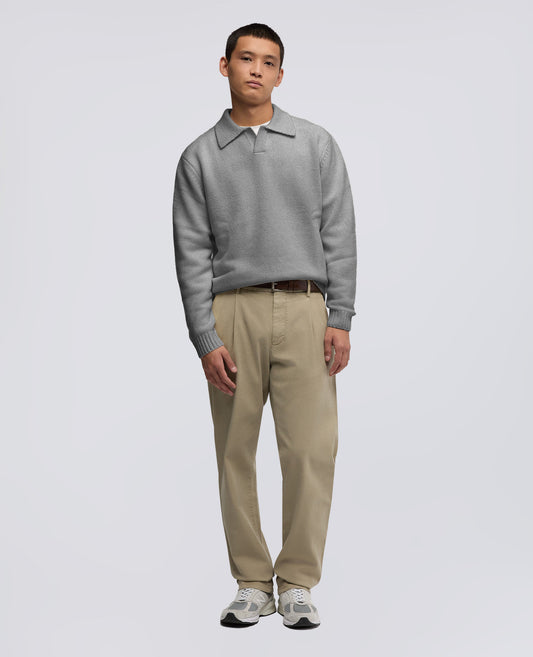 POLO IN MISTO LANA - GRIGIO