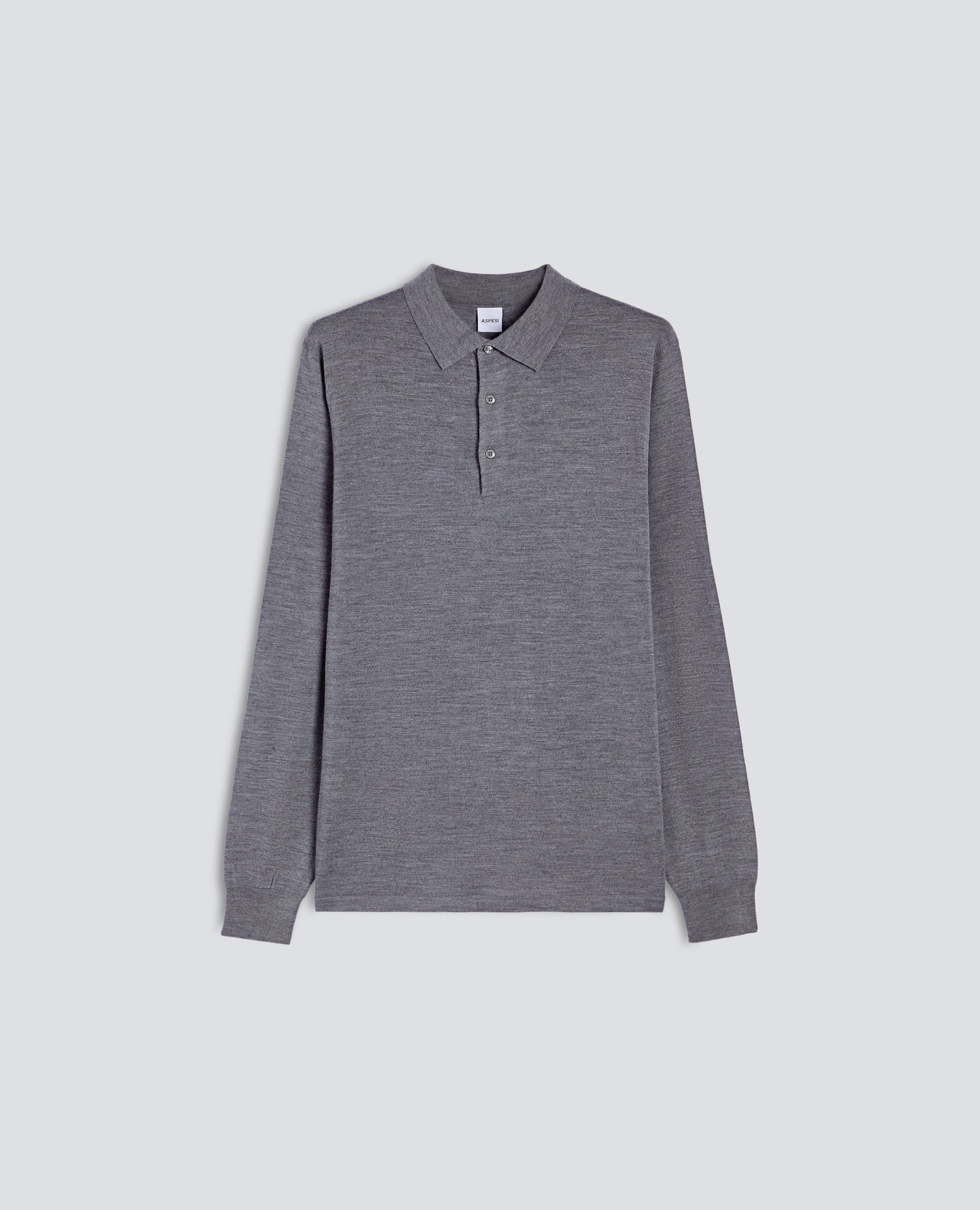 POLO A MANICHE LUNGHE - GRIGIO - ASPESI