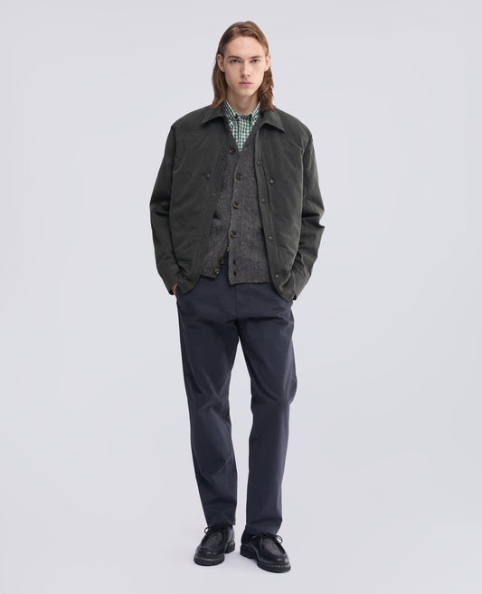 SHETLAND WOOL CARDIGAN - GREY - ASPESI