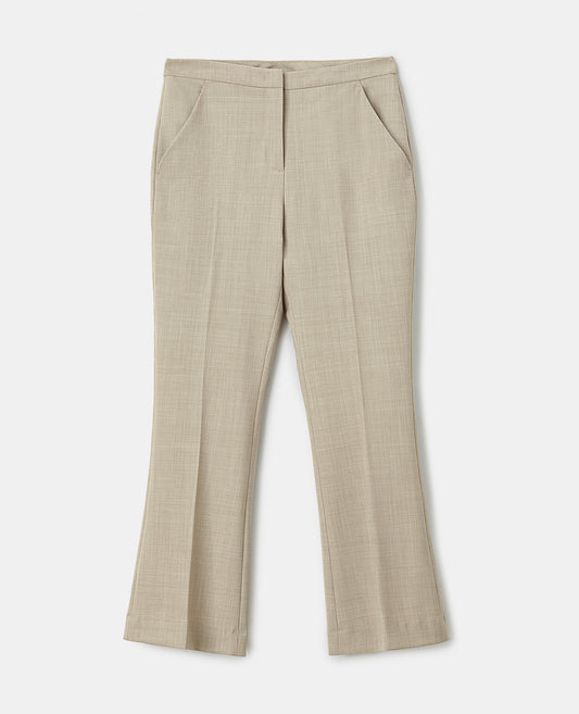 PANTALONE IN TELA DI LANA-BEIGE-BEIGE-BEIS-BEIGE-BEIGE