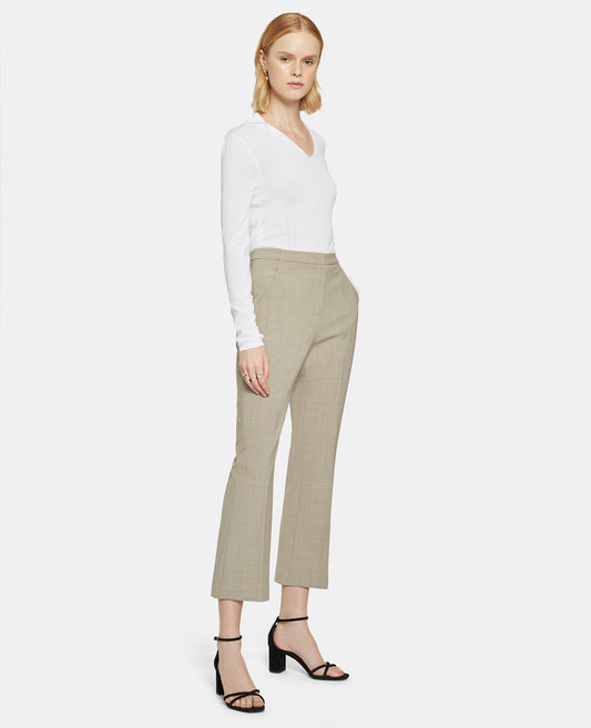 PANTALONE IN TELA DI LANA-BEIGE-BEIGE-BEIS-BEIGE-BEIGE