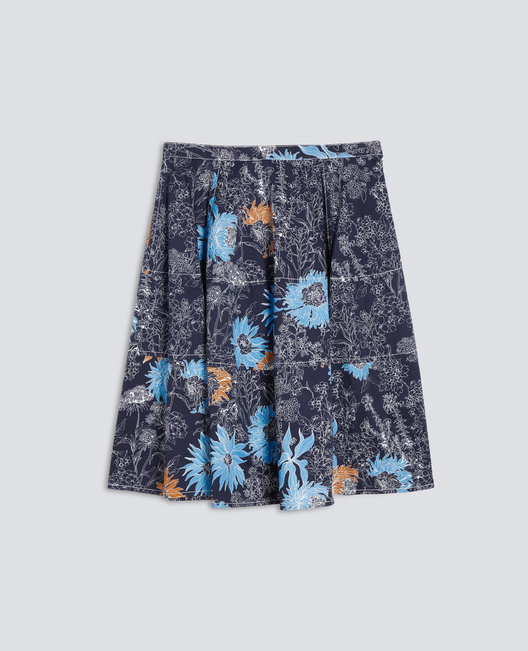 GONNA IN GABARDINE STRETCH-STAMPA PEONIA-PEONY PRINT-ESTAMPADO PEONÍA-PRINT PFINGSTROSE-IMPRIMÉ PIVOINE