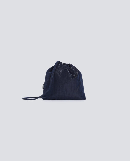 BORSA A SACCHETTO IN ORGANZA-NAVY-NAVY-AZUL MARINO-NAVY-NAVY