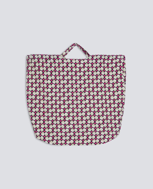 BORSA SHOPPING GRANDE IN CREPE DE CHINE-MEZZO PIENO FUXIA-SEMI-SOLID FUCHSIA-MEDIO LLENO FUCSIA-HALBVOLL FUCHSIE-FUCHSIA MOITIÉ PLEIN