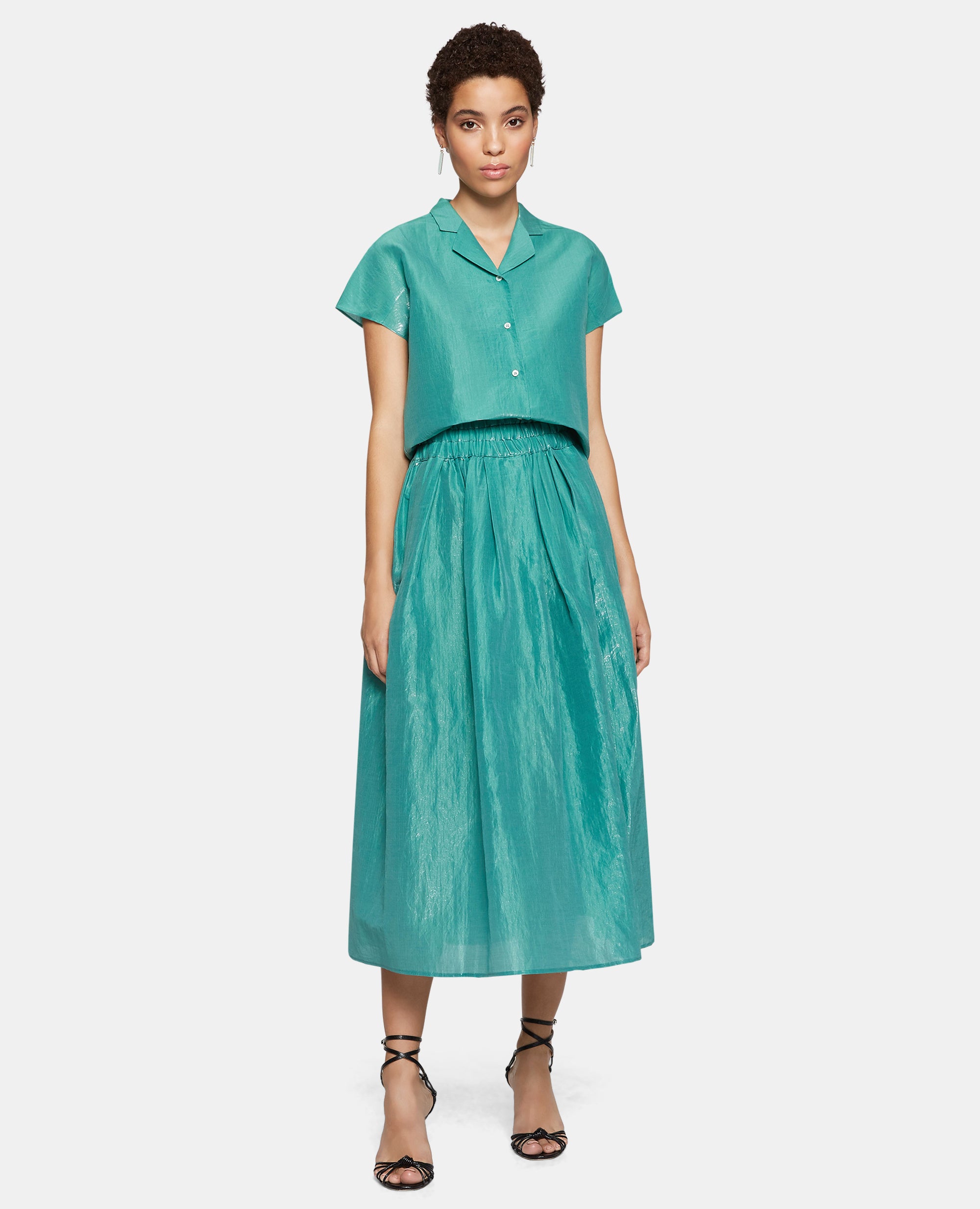 GONNA IN ORGANZA-VERDE-GREEN-VERDE-GRUN-VERT