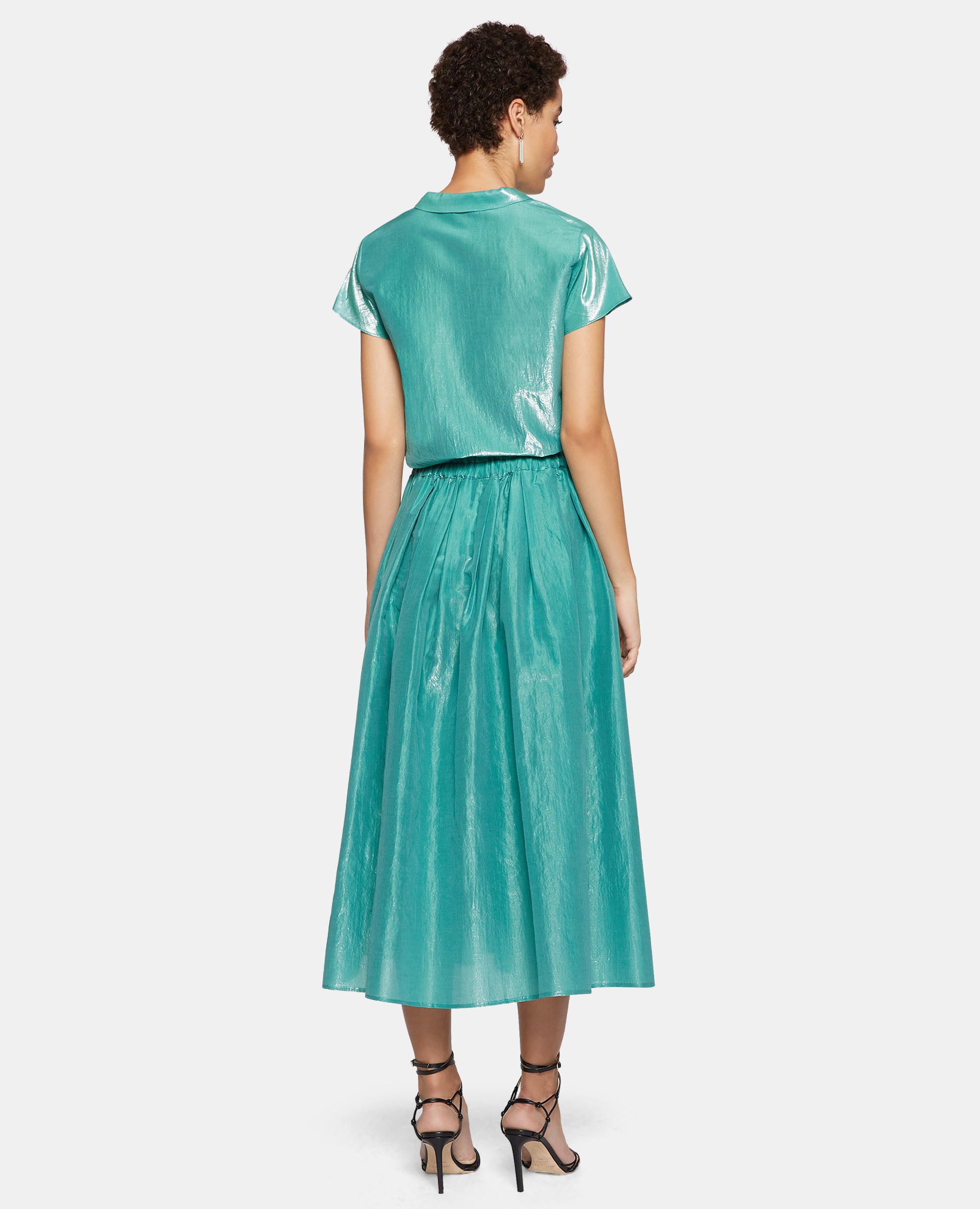 GONNA IN ORGANZA-VERDE-GREEN-VERDE-GRUN-VERT