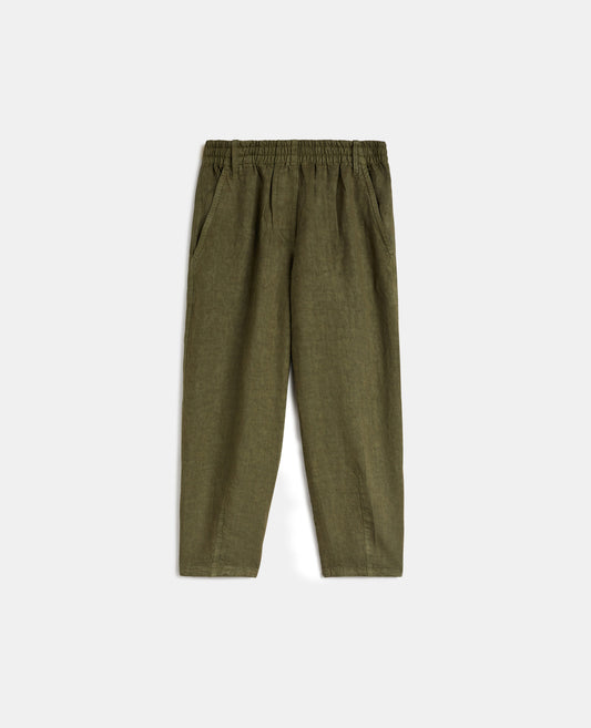 PANTALONE IN LINO TINTO CAPO-MENTA-MINT-MENTA-MENTA-MENTA