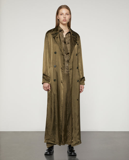 SOPRABITO DOPPIOPETTO IN RASO-VERDONE-DARK GREEN-VERDER¢N-DUNKELGRUN-VERT FONCE