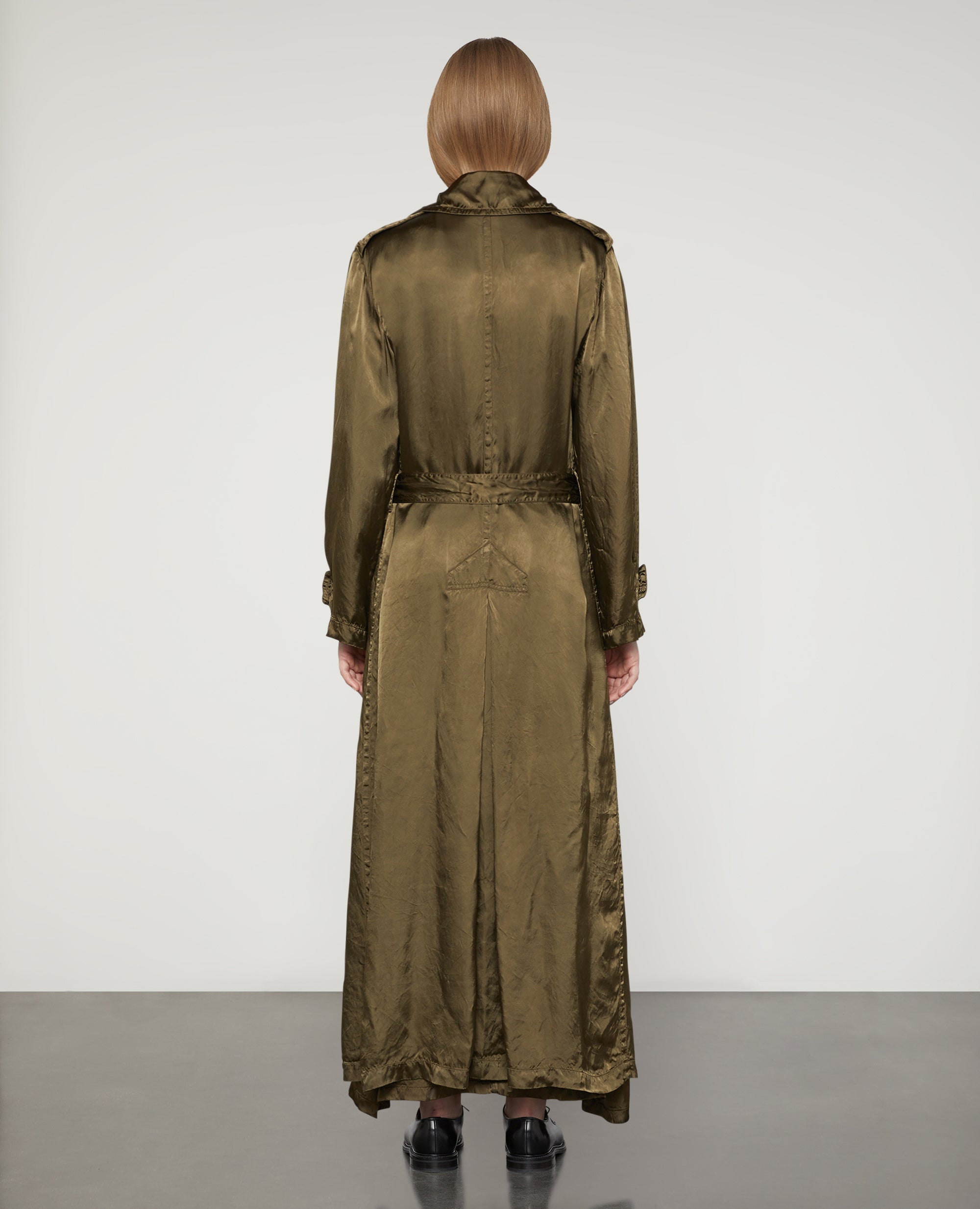 SOPRABITO DOPPIOPETTO IN RASO-VERDONE-DARK GREEN-VERDER¢N-DUNKELGRUN-VERT FONCE