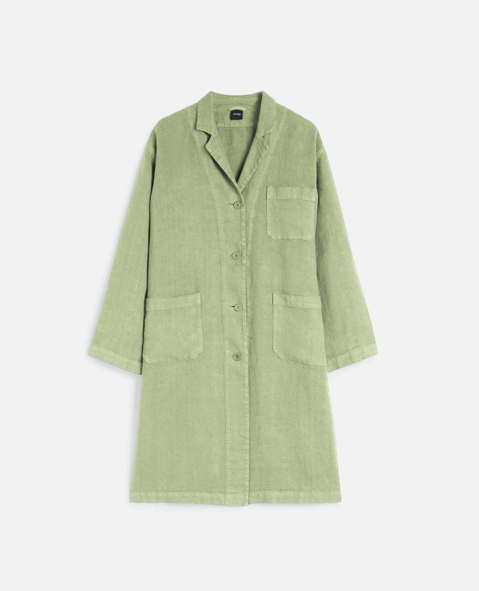 SOPRABITO IN CANVAS DI LINO TINTO CAPO-MENTA-MINT-MENTA-MENTA-MENTA