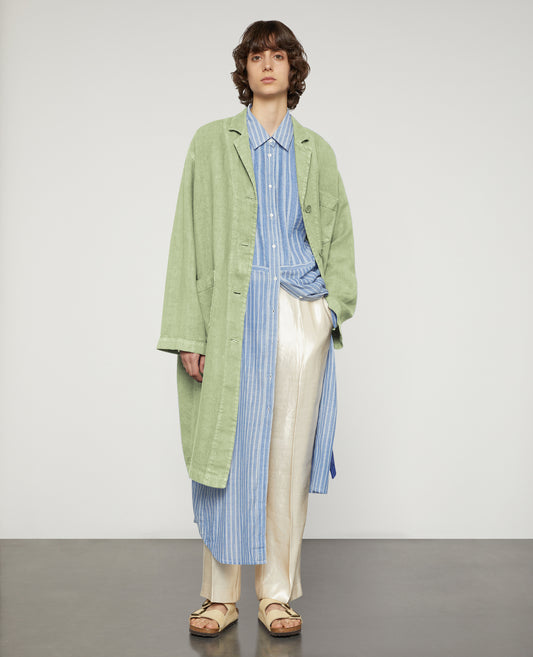 SOPRABITO IN CANVAS DI LINO TINTO CAPO-MENTA-MINT-MENTA-MENTA-MENTA