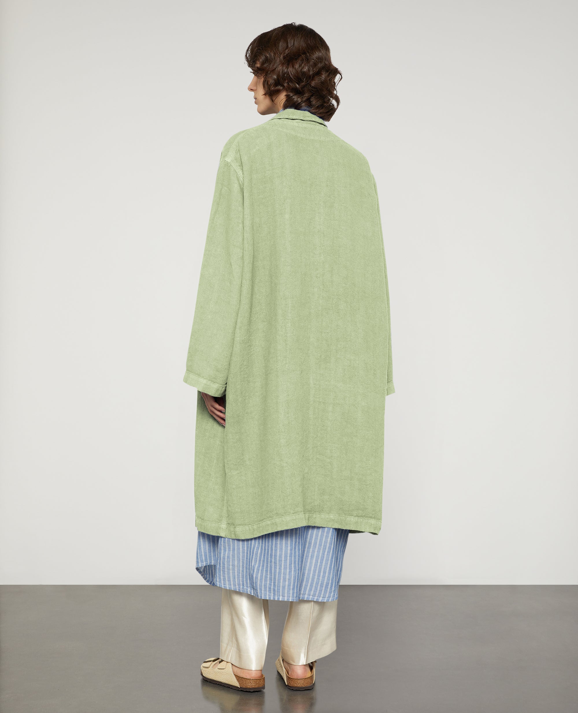 SOPRABITO IN CANVAS DI LINO TINTO CAPO-MENTA-MINT-MENTA-MENTA-MENTA