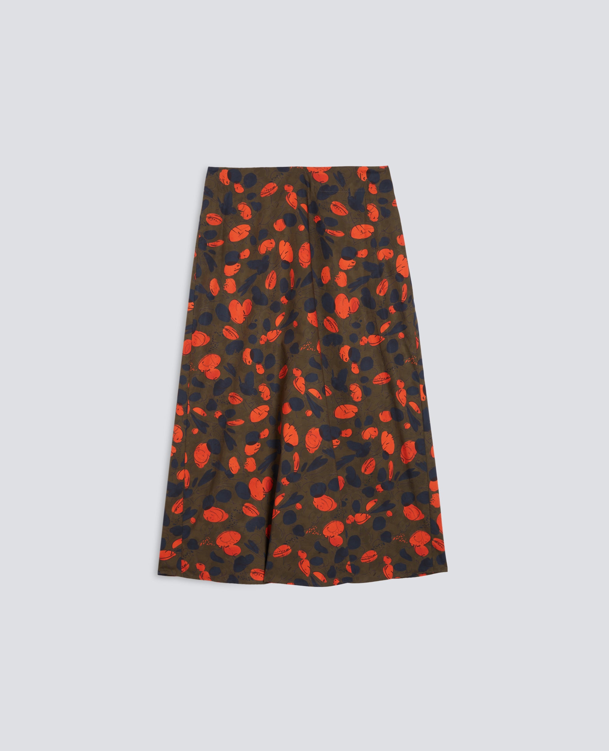 Gonna longuette in popeline di cotone-FIORE POP-FIORE POP-FIORE POP-FIORE POP-FIORE POP