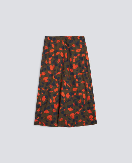 Gonna longuette in popeline di cotone-FIORE POP-FIORE POP-FIORE POP-FIORE POP-FIORE POP