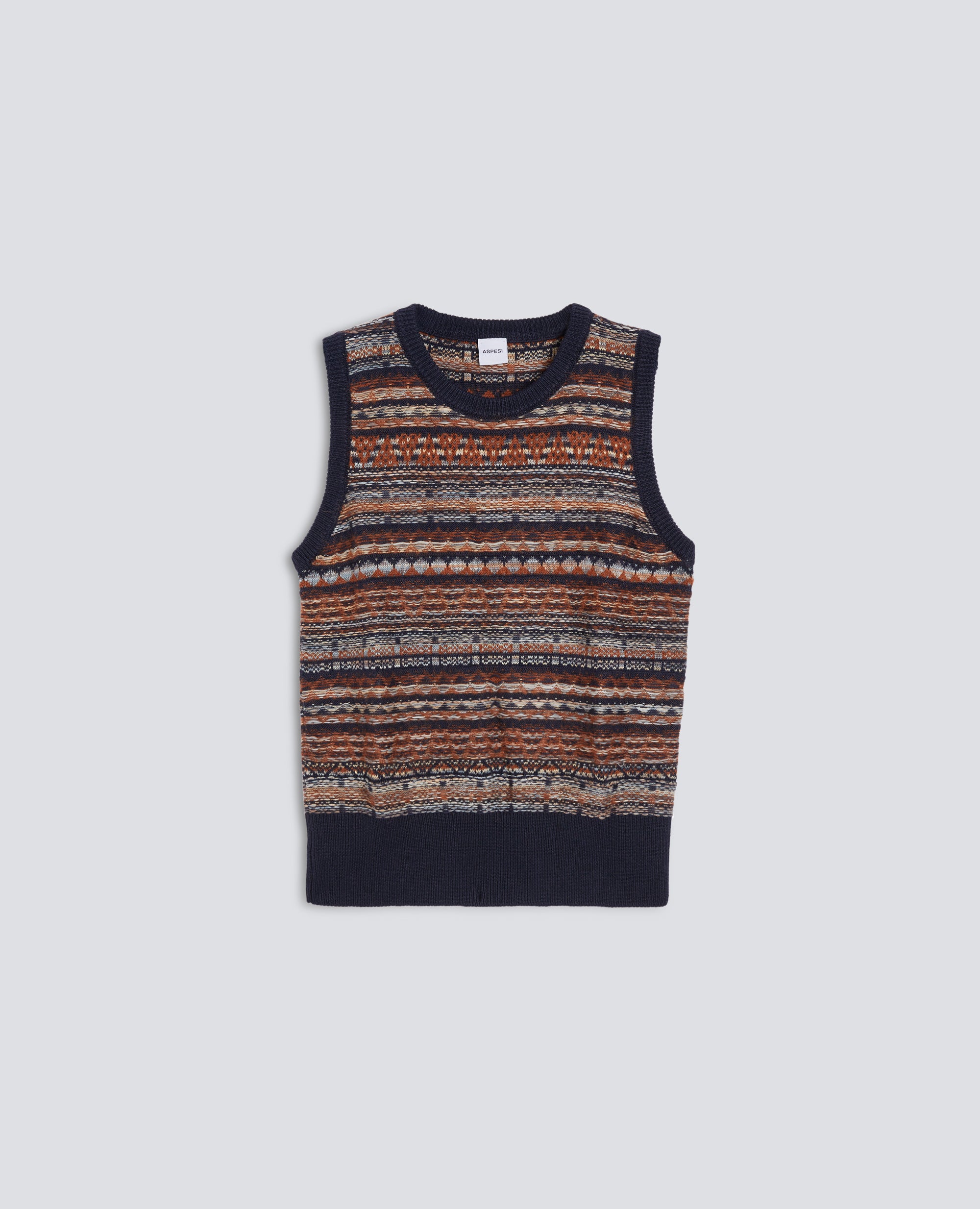 Gilet jacquard-BLU RIGHE-BLU RIGHE-BLU RIGHE-BLU RIGHE-BLU RIGHE