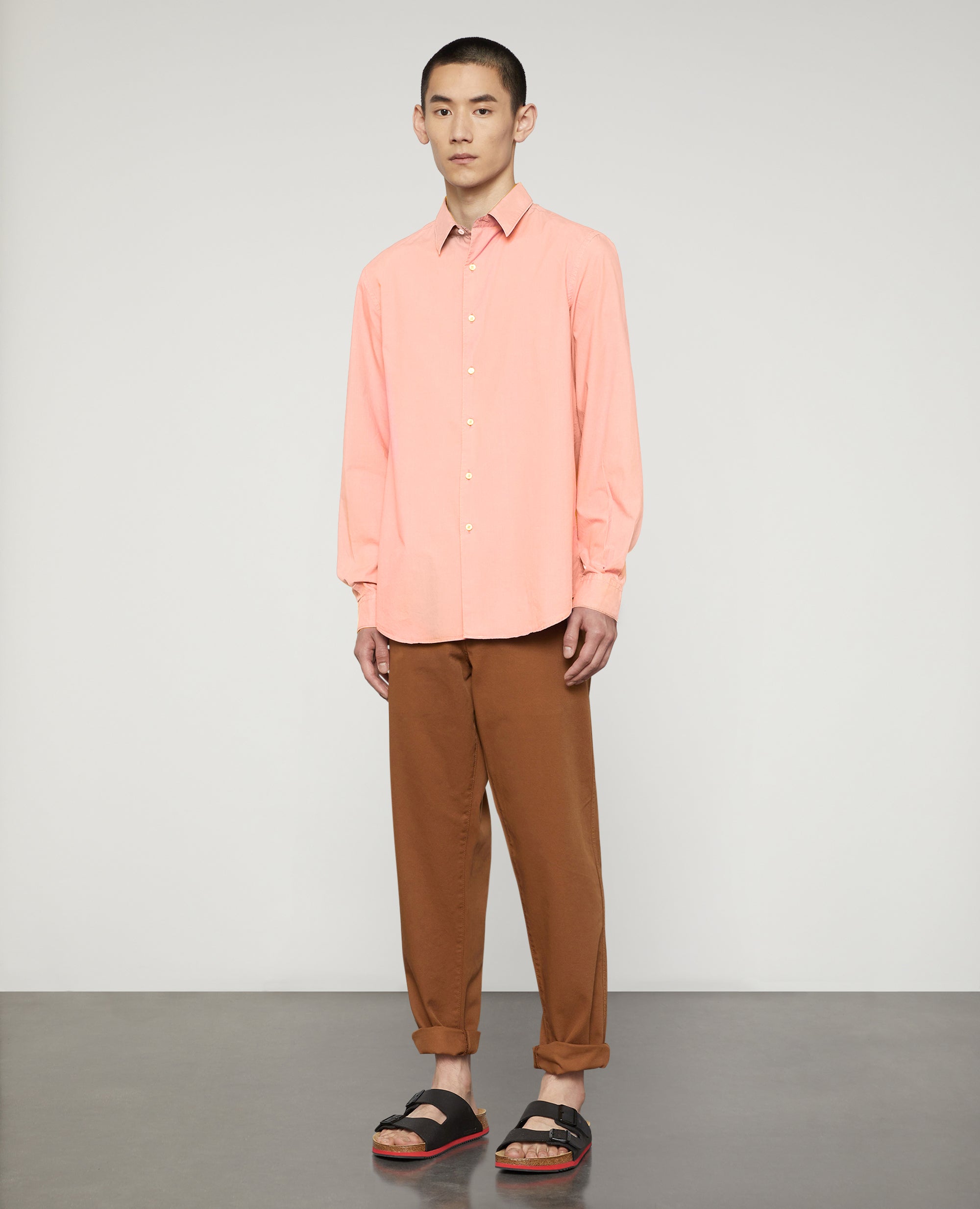 CAMICIA IN POPELINE LEGGERO DI COTONE-ROSA-PINK-ROSA-ROSA-ROSE