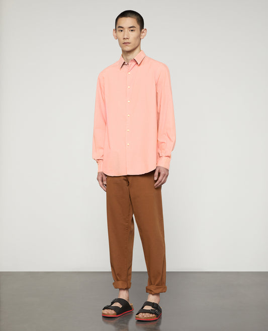 CAMICIA IN POPELINE LEGGERO DI COTONE-ROSA-PINK-ROSA-ROSA-ROSE