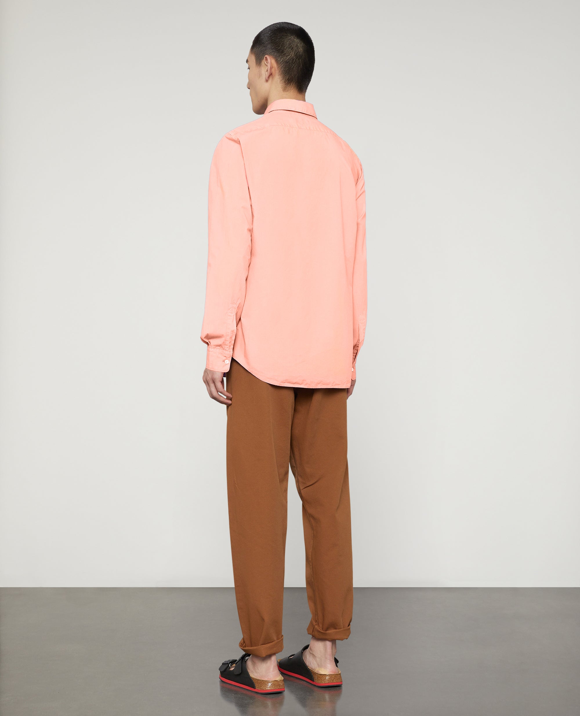 CAMICIA IN POPELINE LEGGERO DI COTONE-ROSA-PINK-ROSA-ROSA-ROSE