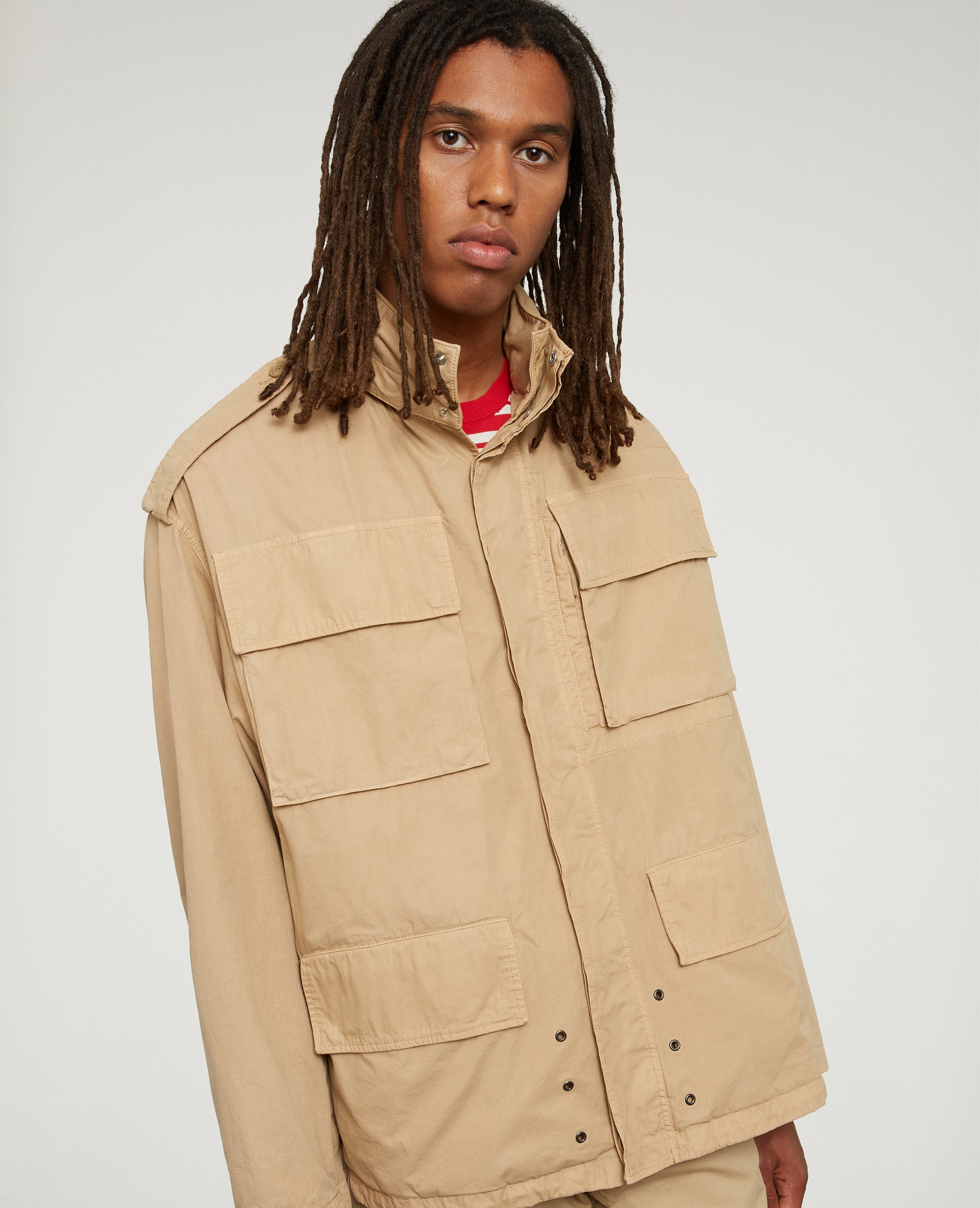 GIUBBOTTO NEW FIELD JACKET IN TELA COTONE-GHIACCIO-ICE-HIELO-EIS-GLACE