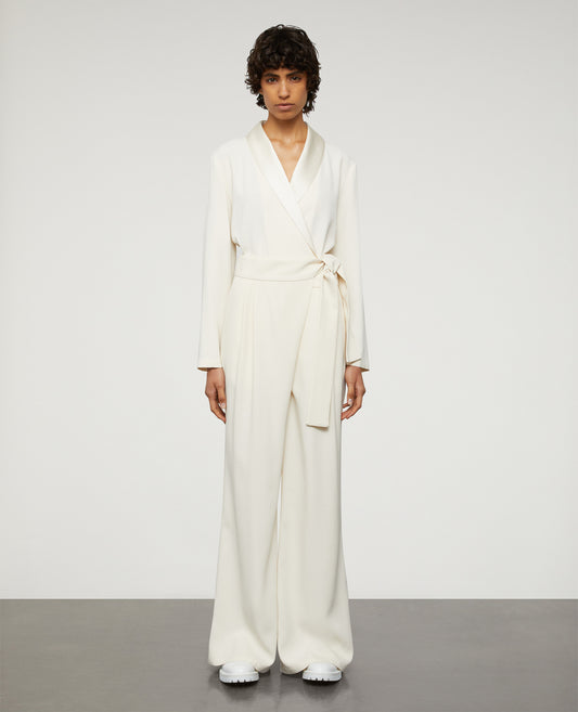 Pantalone palazzo in crêpe envers satin-NATURALE-NATURAL-NATURAL-NATURLICH-NATUREL