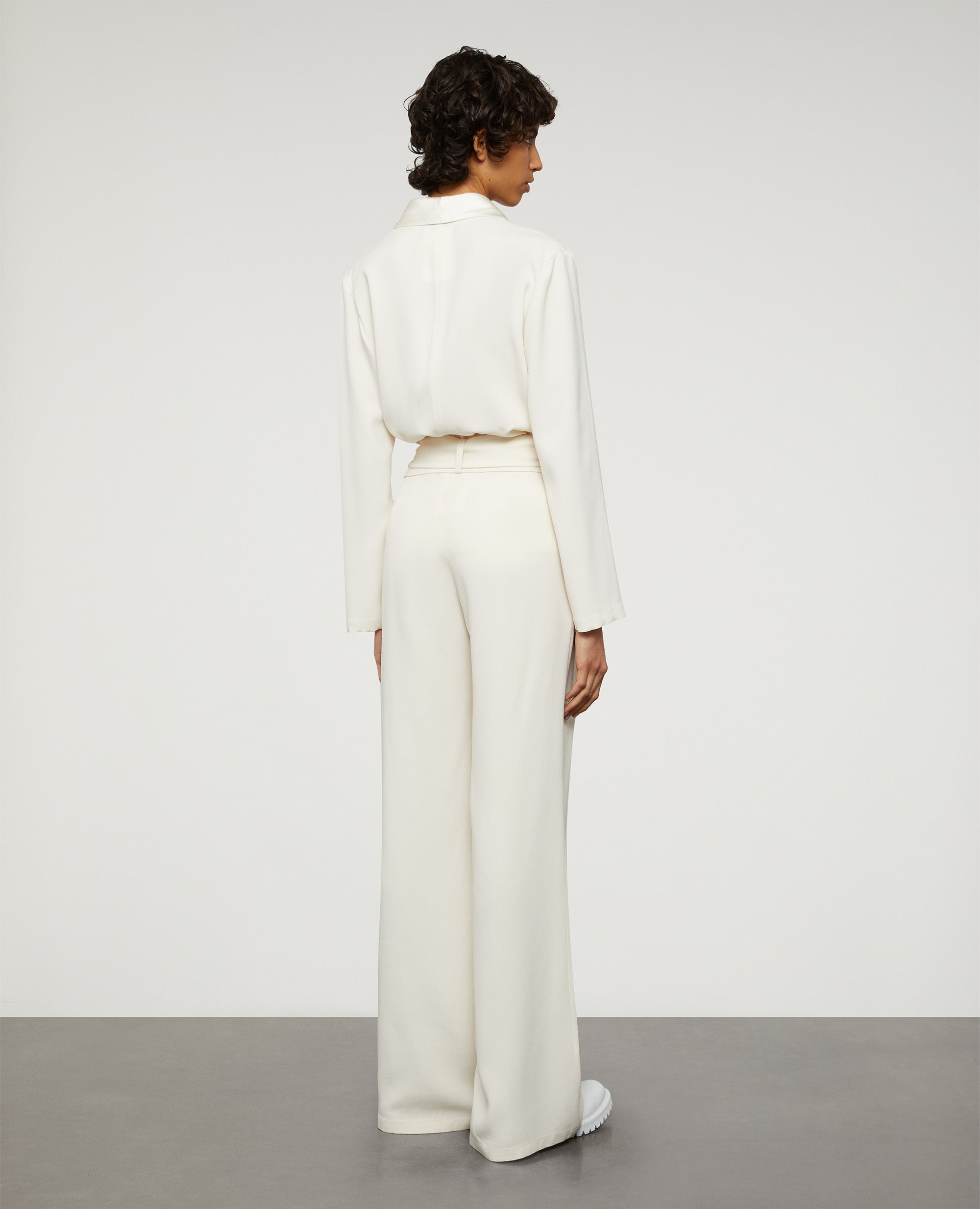 Pantalone palazzo in crêpe envers satin-NATURALE-NATURAL-NATURAL-NATURLICH-NATUREL